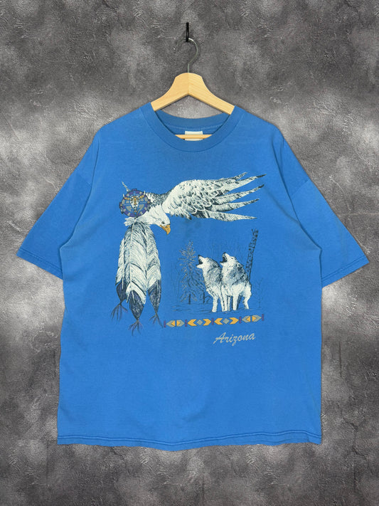 90s Arizona Nature Wolf Eagle Tee XL