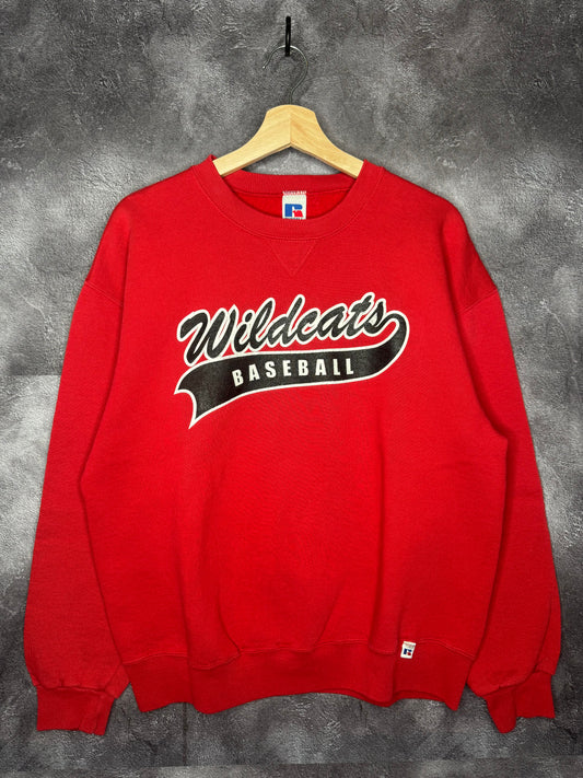 90s University of Arizona Wildcats Baseball Russell Athletic Sweatshirt L