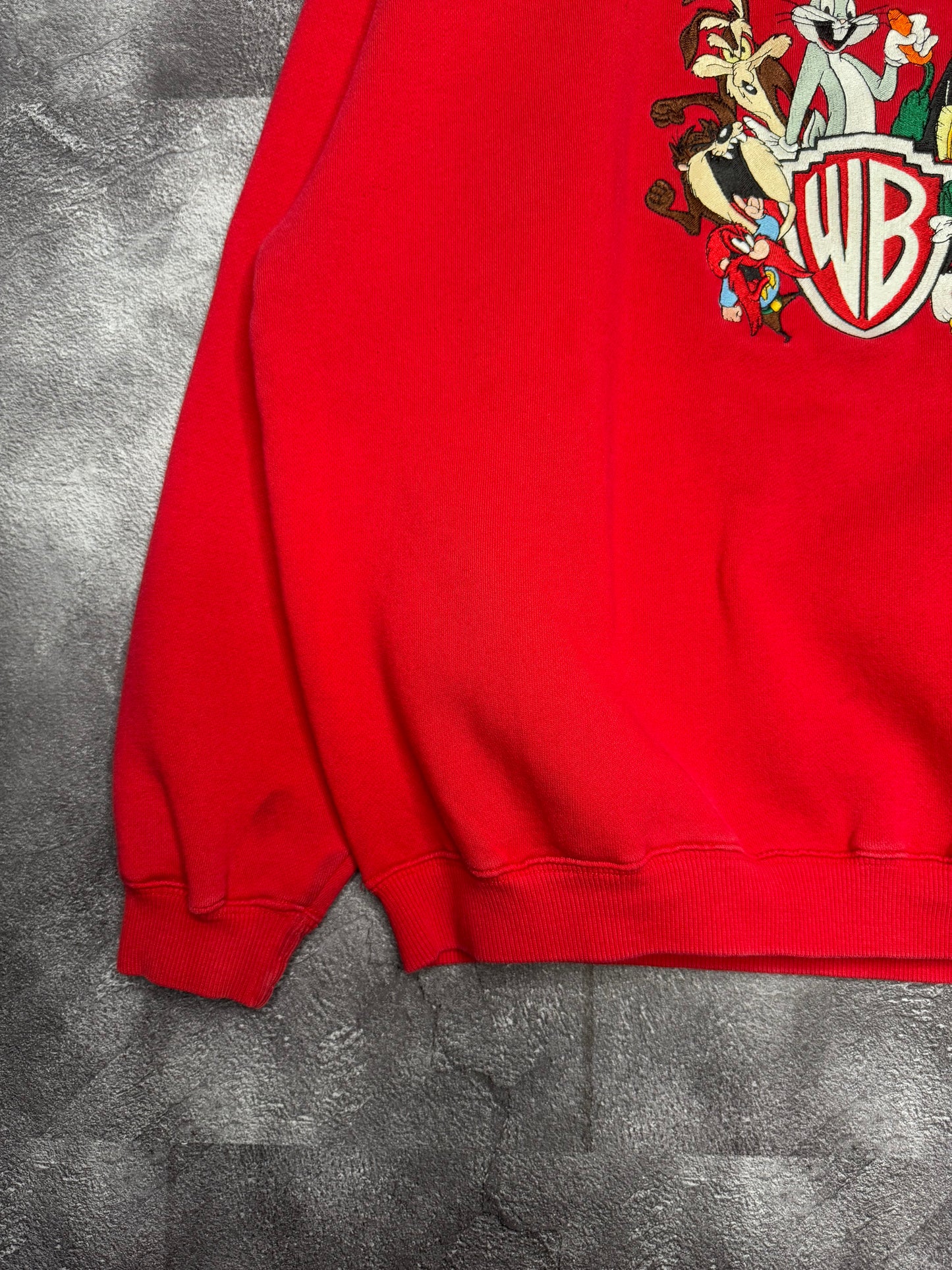 Y2K Looney Tunes Squad Taz Bugs Donald Sweatshirt L