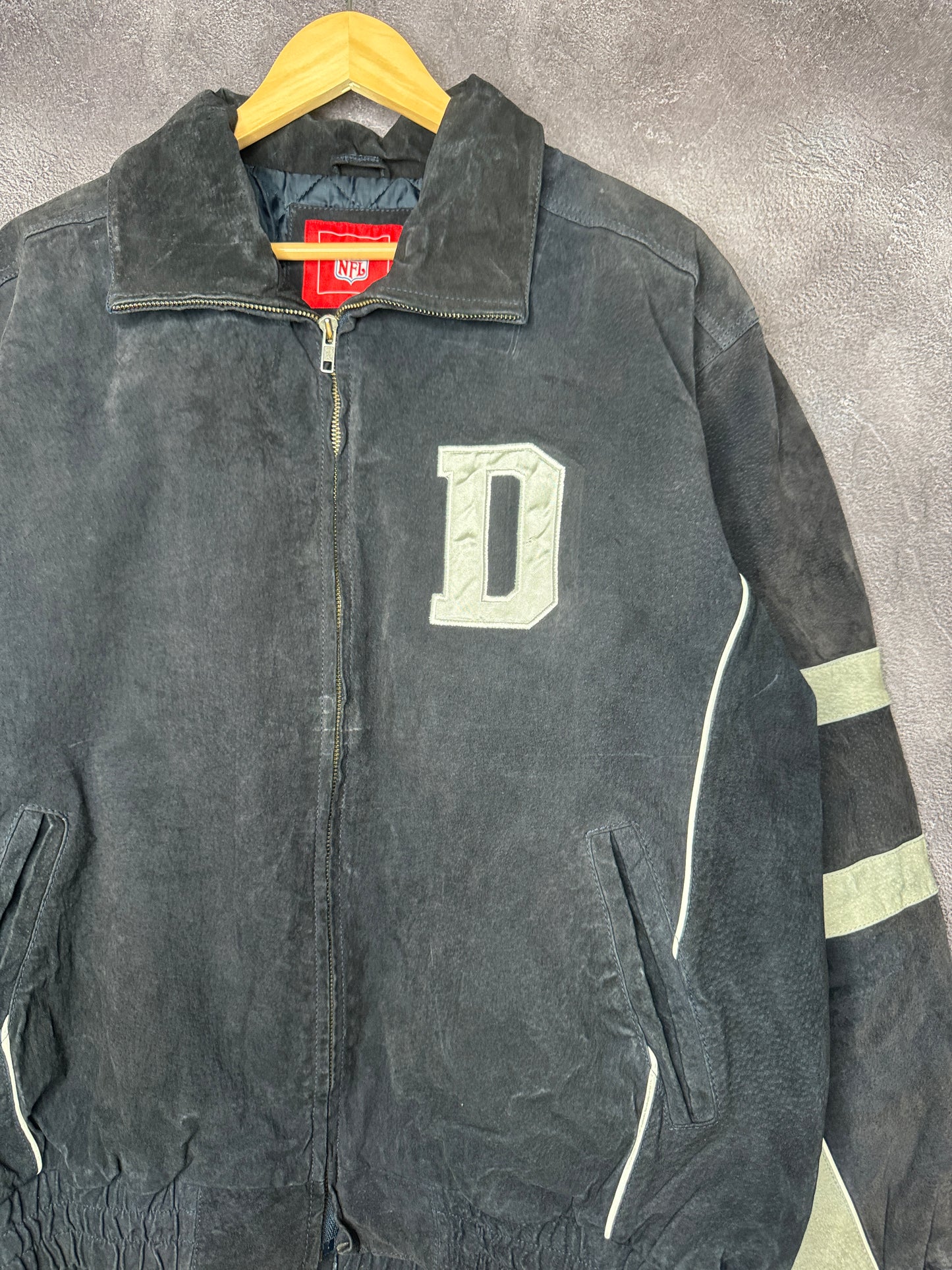Y2K Dallas Cowboys NFL "D" Suede Heavy Jacket XL