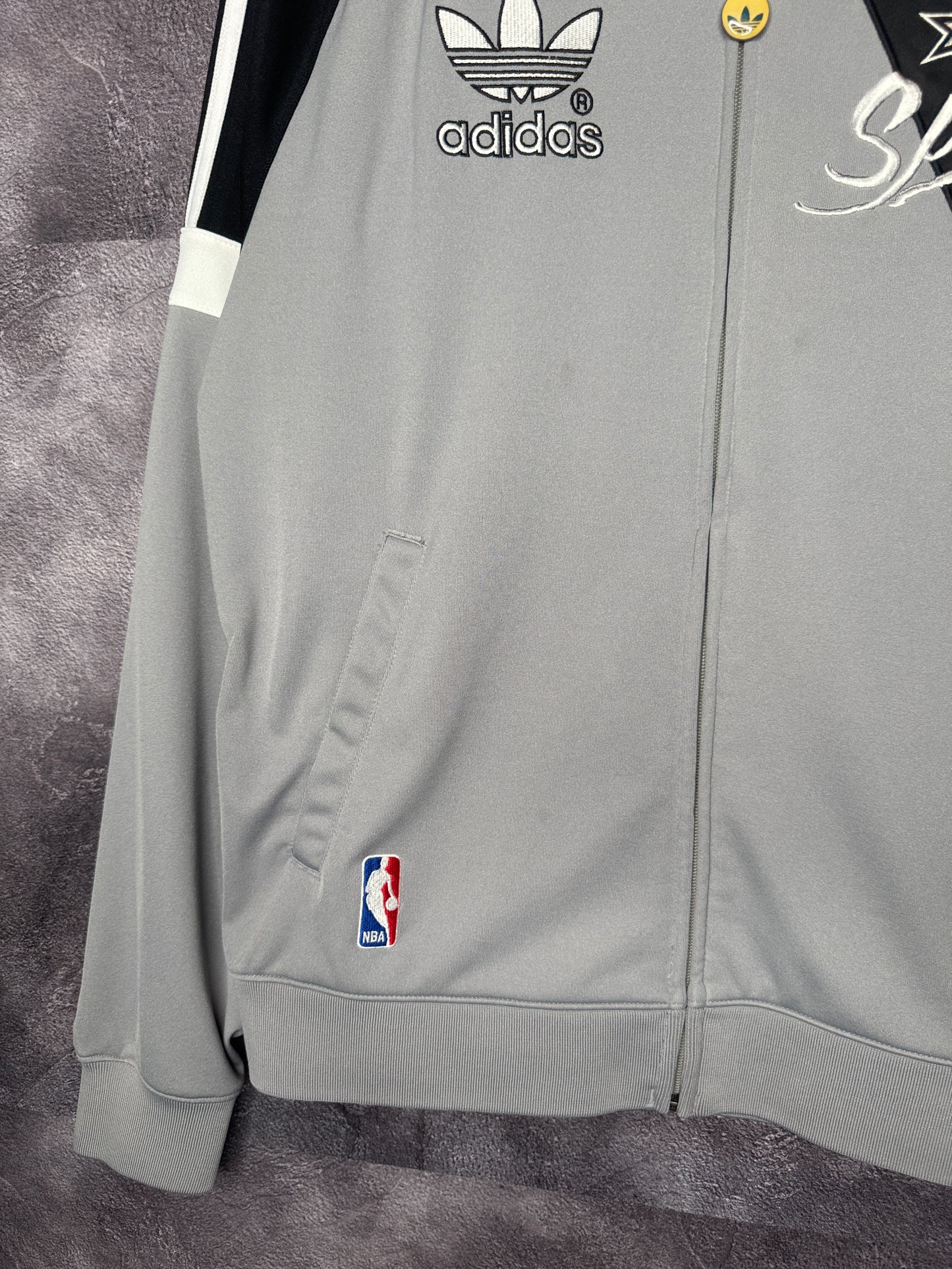 Y2K San Antonio Spurs NBA Adidas Warm Up Jacket L
