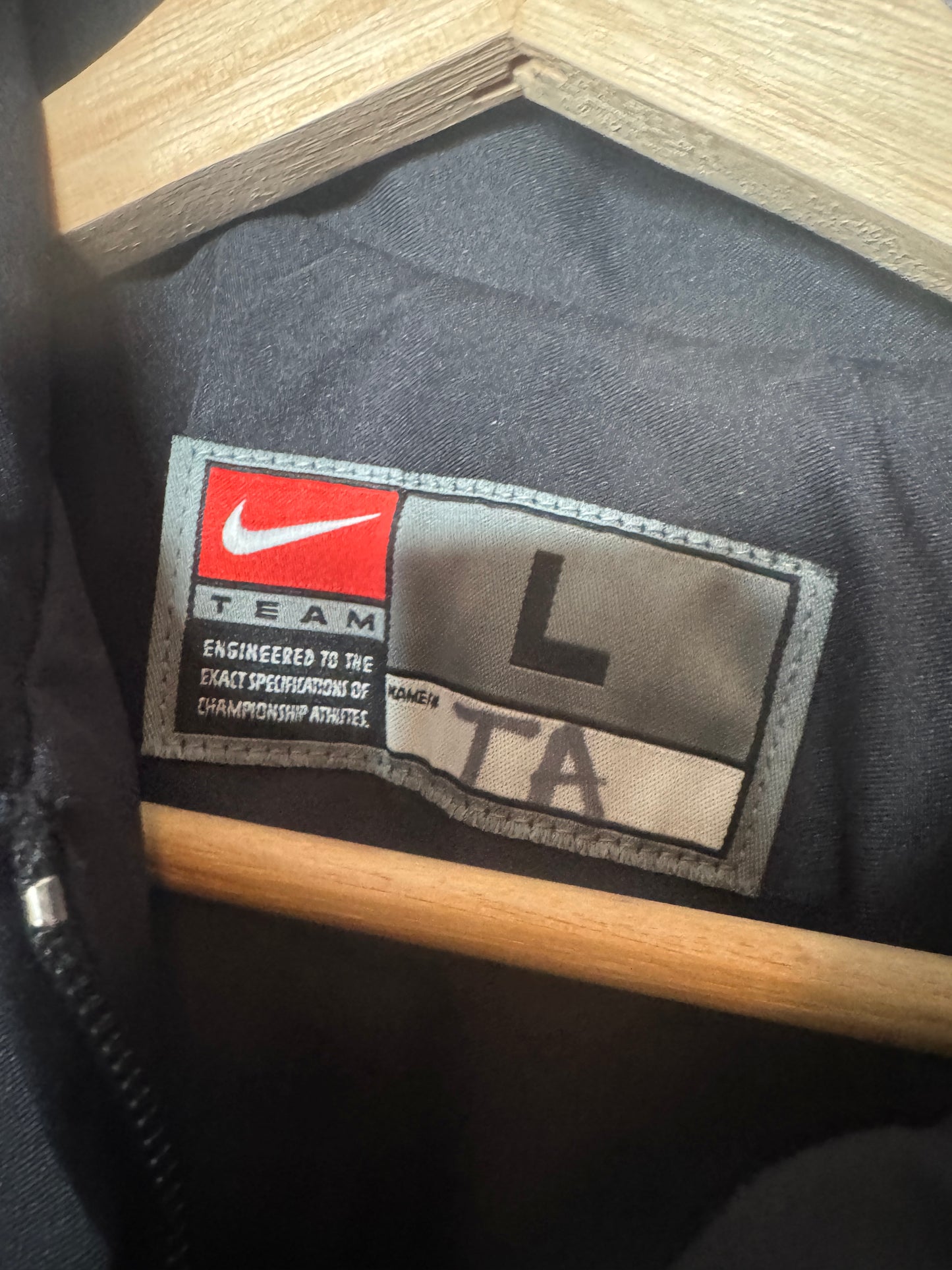 90s Atlanta Falcons Nike Swoosh Collared Zip-Up  Jacket L