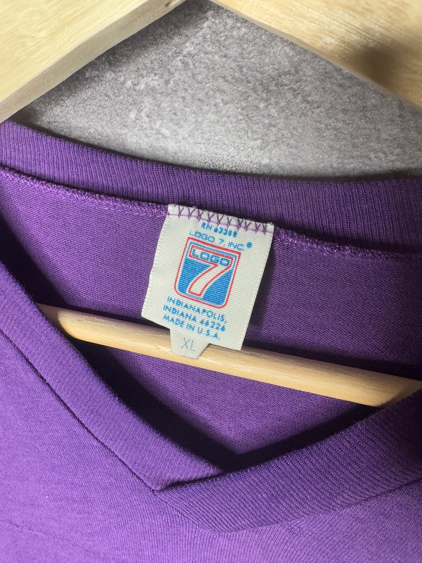 90s Los Angeles Lakers Half Sleeve Two Tone Logo 7 Tee XL