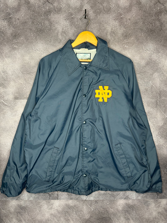 80s Notre Dame Nylon Shell Coaches Jacket XL