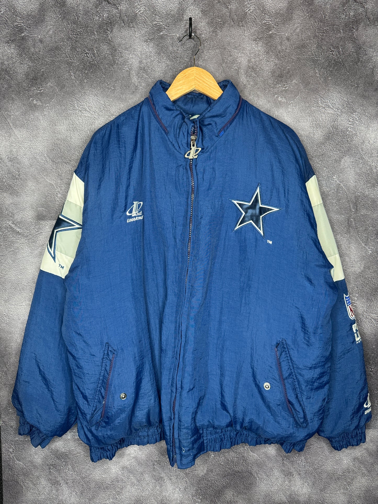 90s Dallas Cowboys NFL Pro Line Logo Athletic Puffer Jacket XL