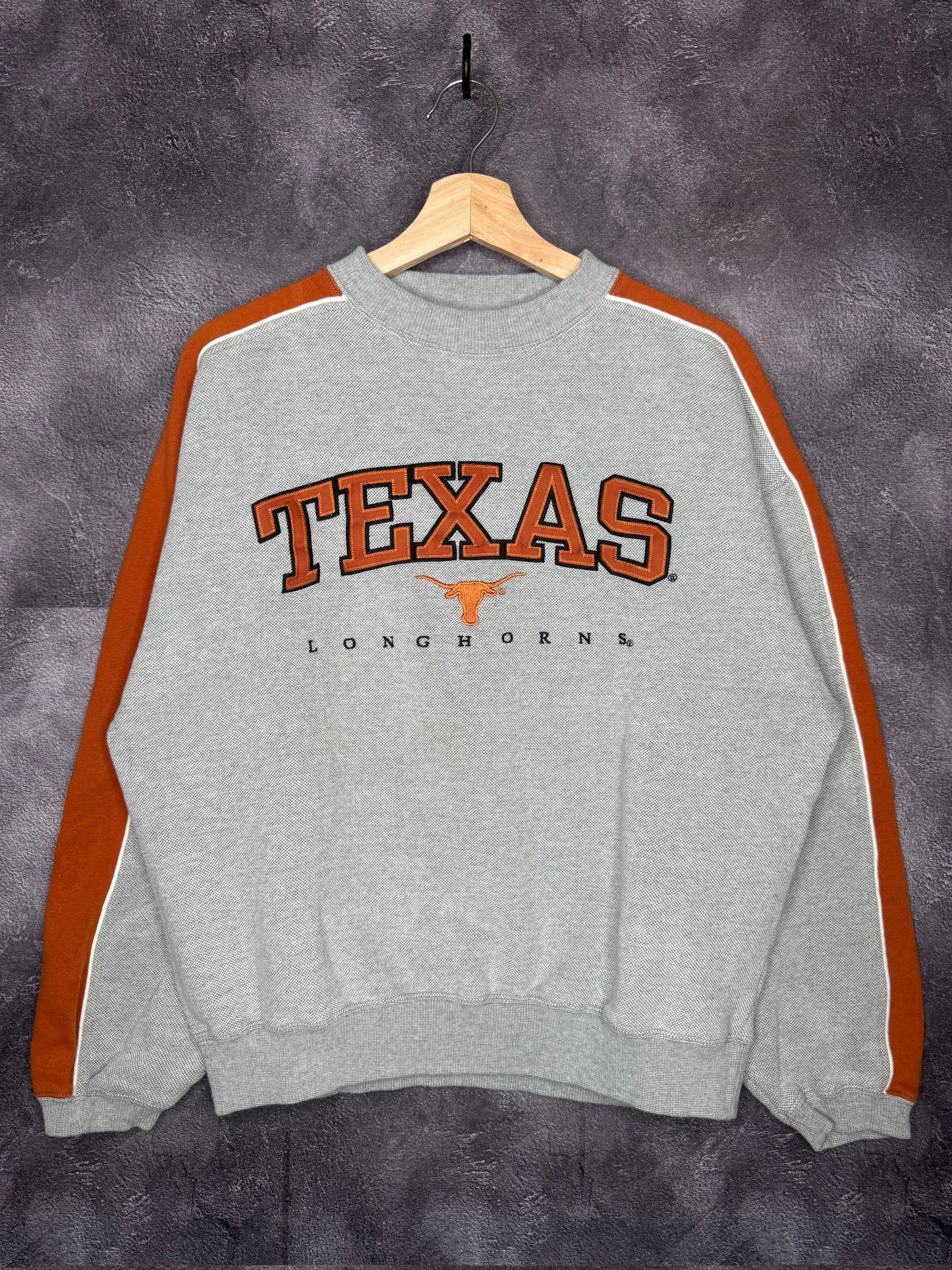 Y2K University of Texas Longhorns Sleeve Striped Sweatshirt M