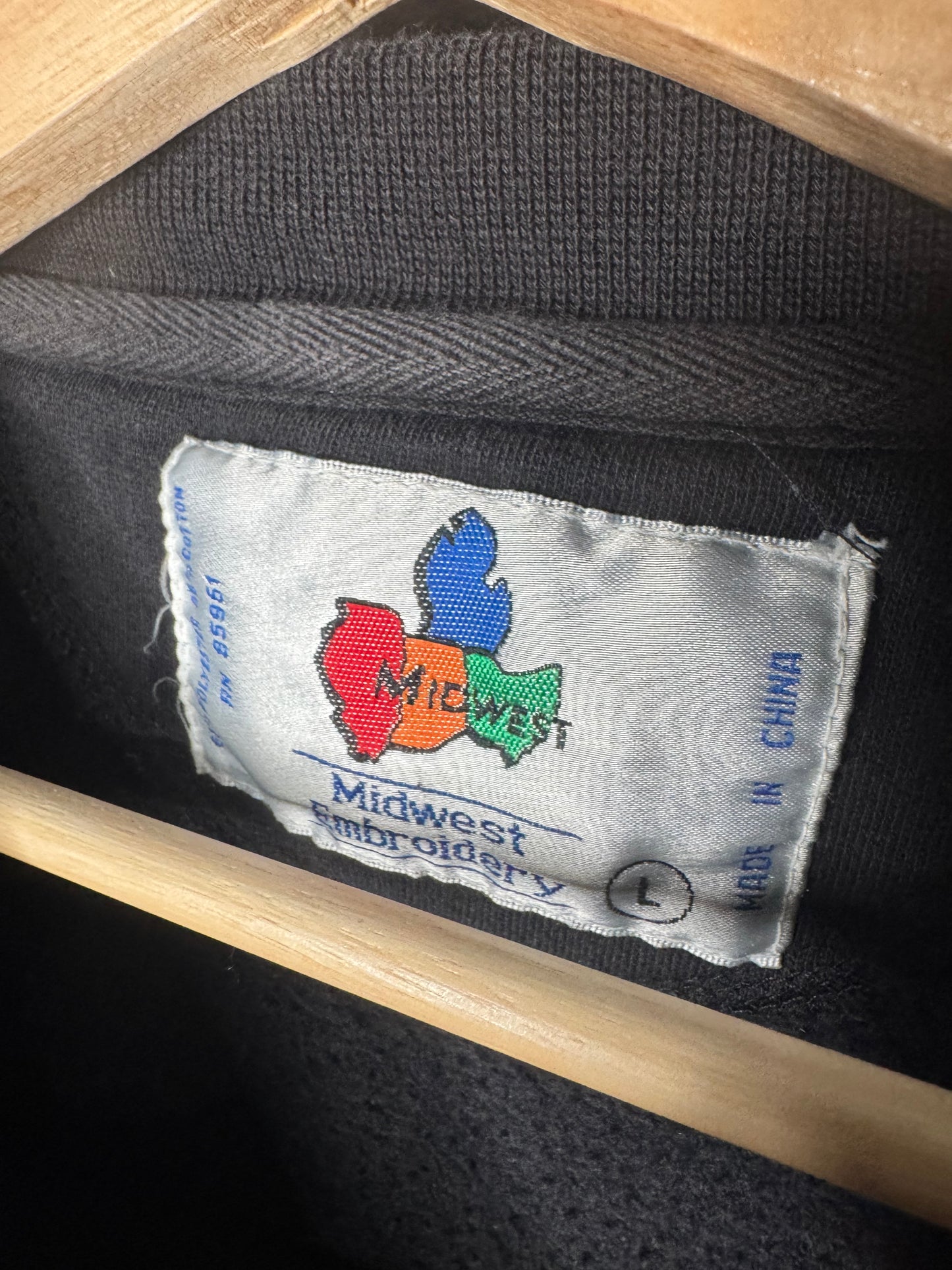 90s Texas Longhorns UT Patch Black Sweatshirt L