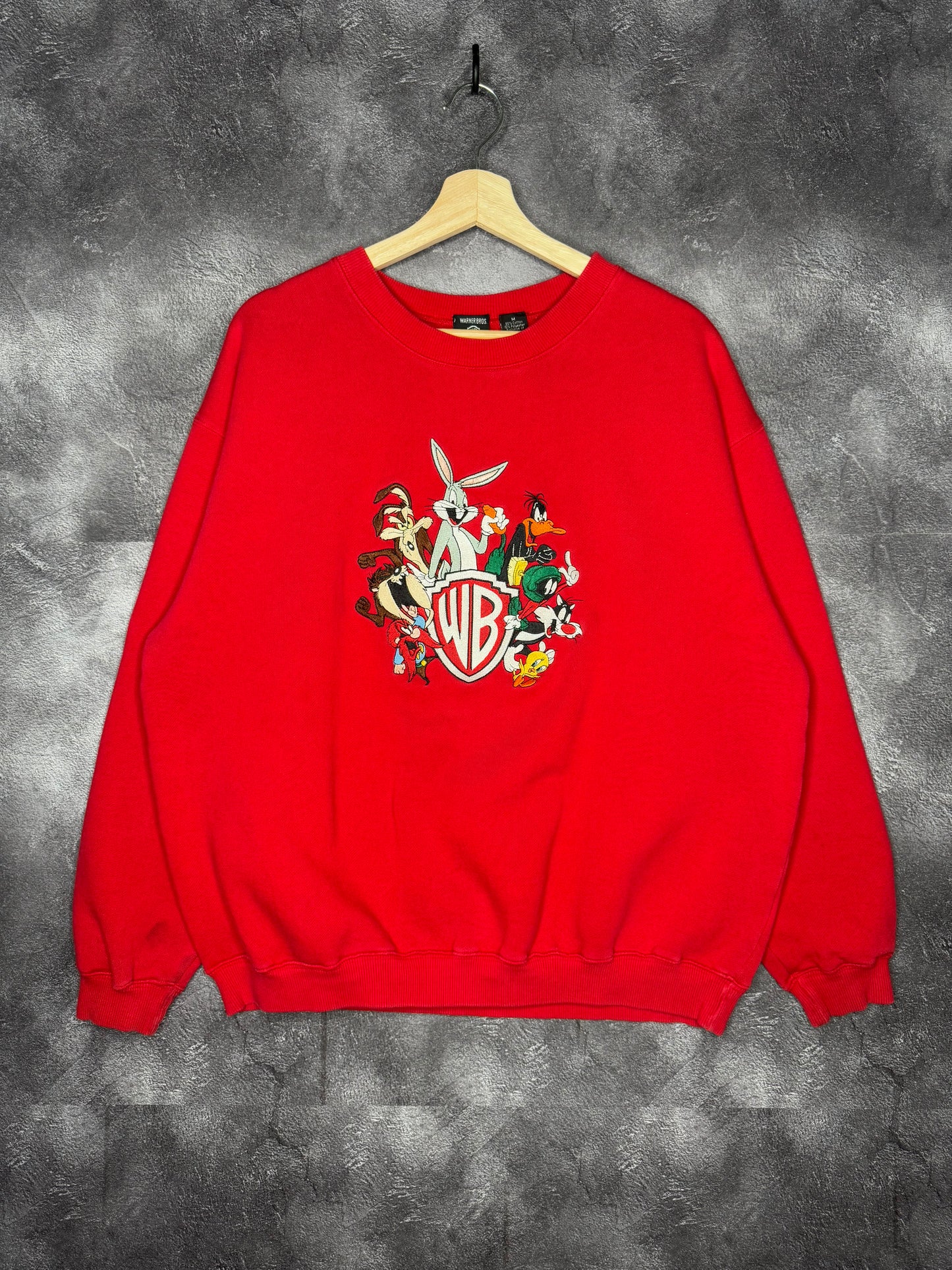 Y2K Looney Tunes Squad Taz Bugs Donald Sweatshirt L