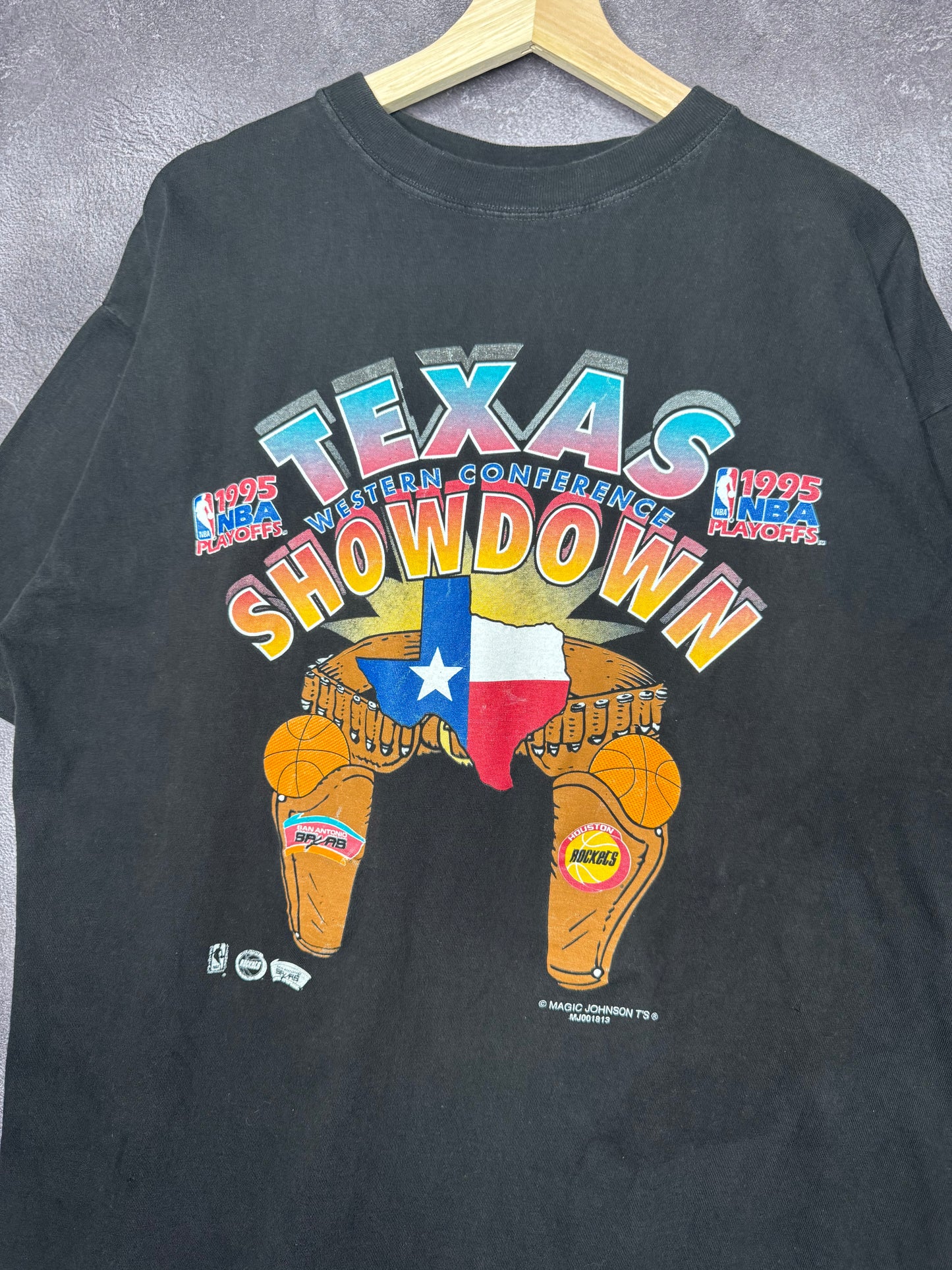1995 Spurs vs Rockets Texas Showdown NBA Playoffs Tee XL