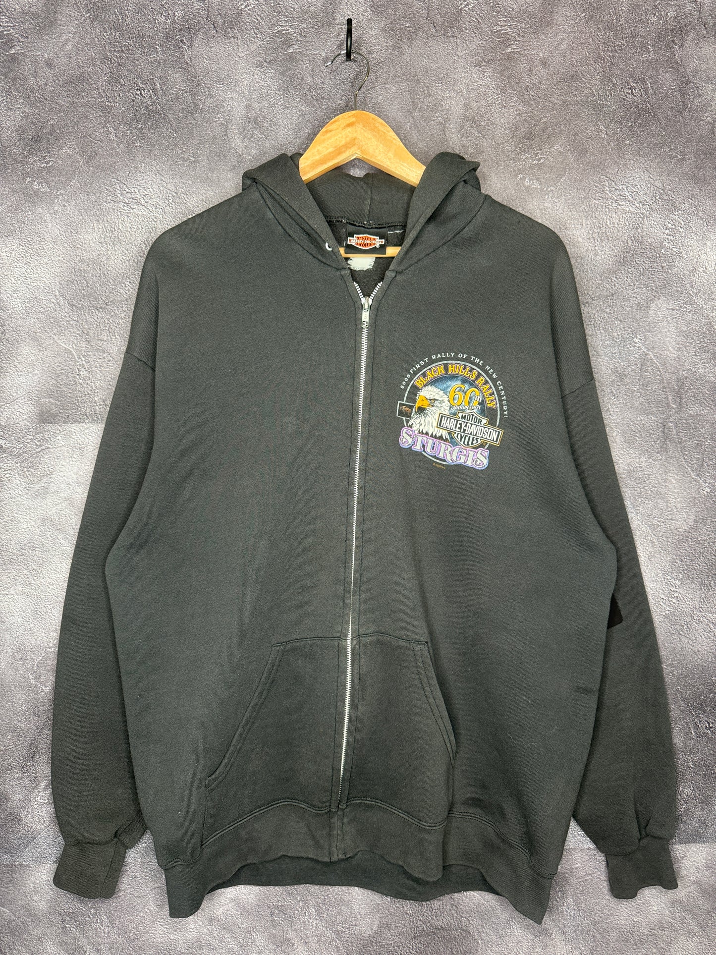 2000 Harley Davidson Black Hills Rally Sturgis Zip Up Jacket XL