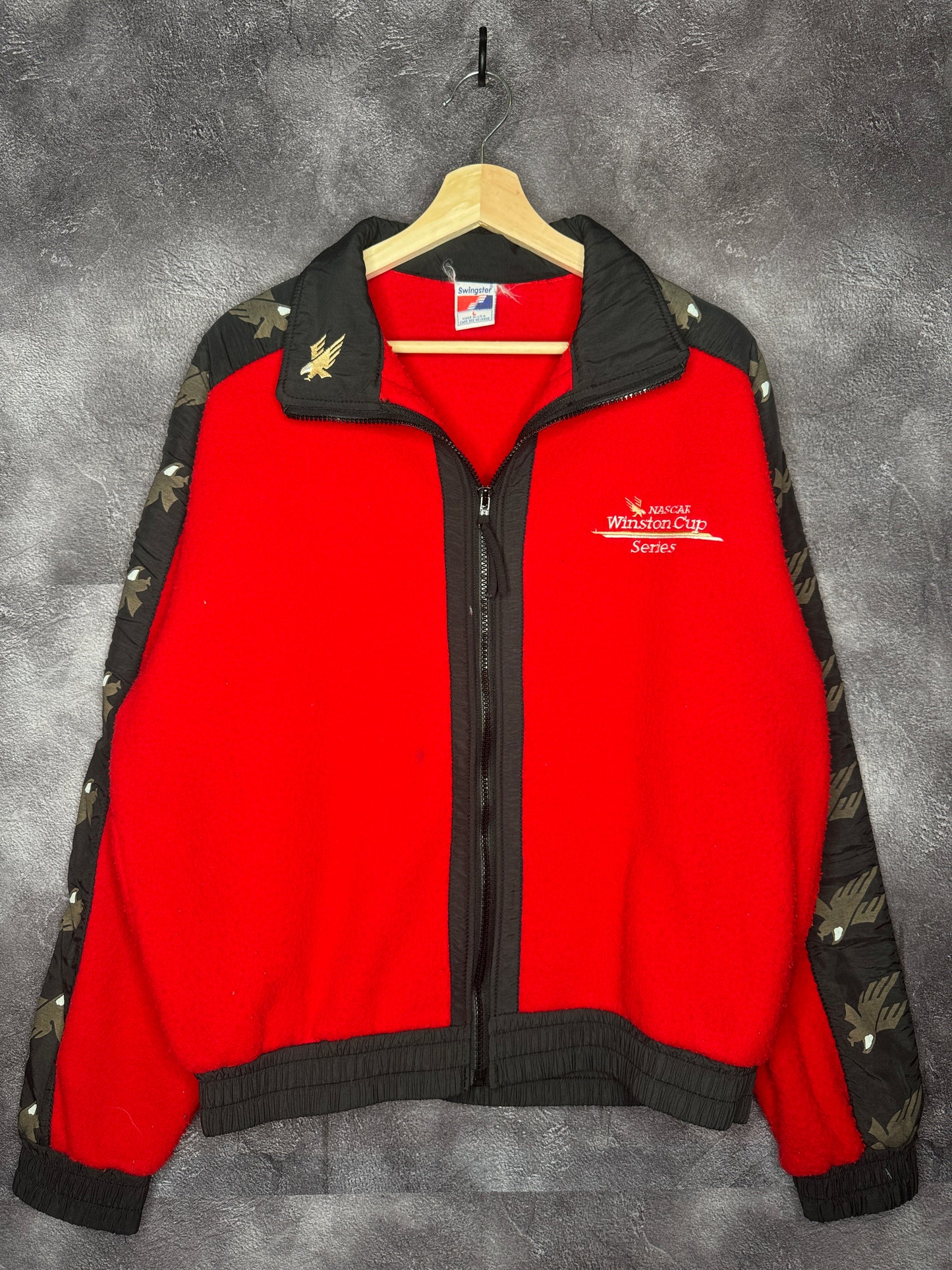 90s NASCAR Winston Cup Series Swingster Fleece Zip Up Jacket L