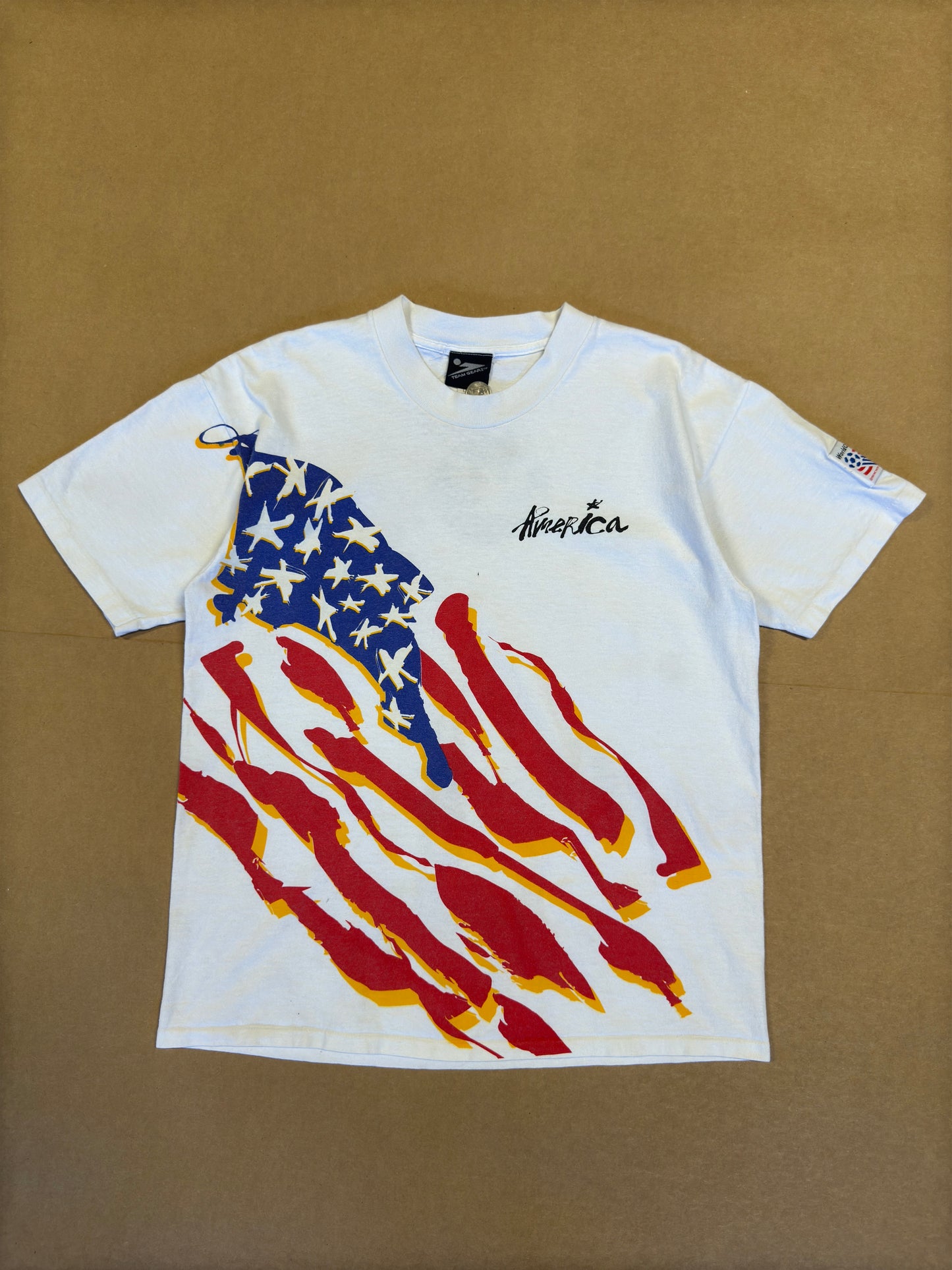 1994 World Cup USA Flag "America" Tee L