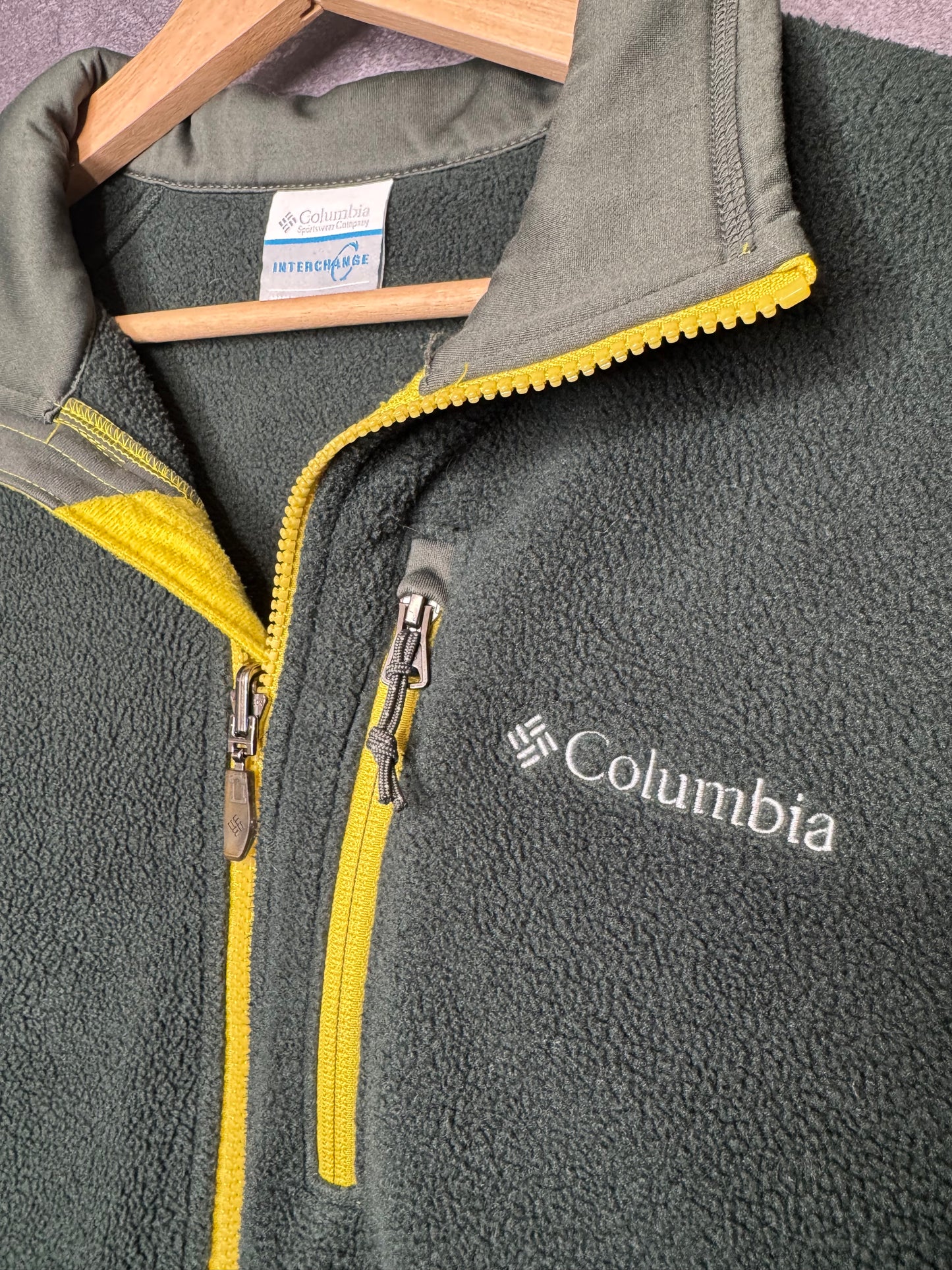 Green Columbia Outddor Interchange Zip Up Fleece Jacket L