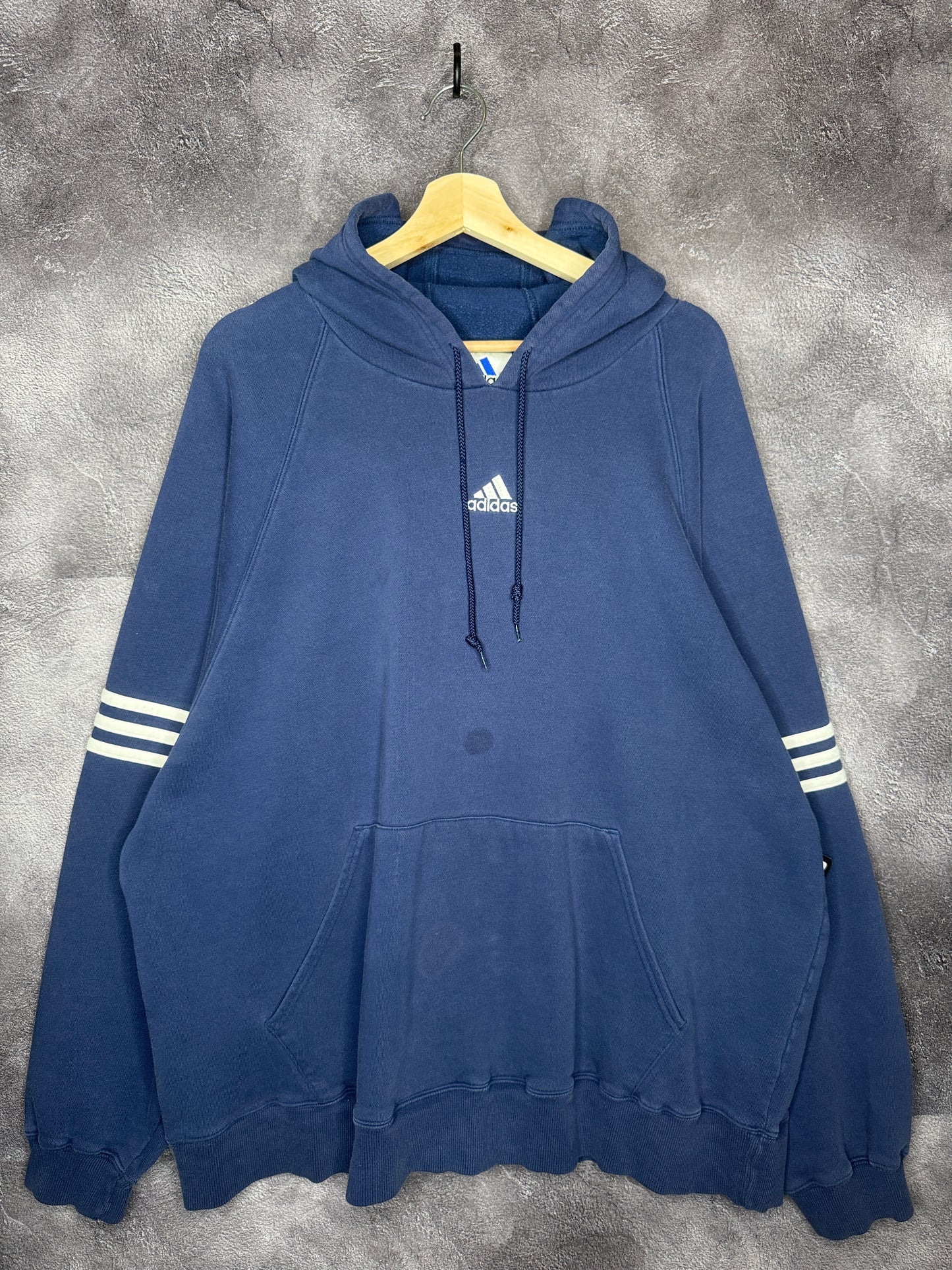 90s Adidas Center Logo Oversized Hoodie XL
