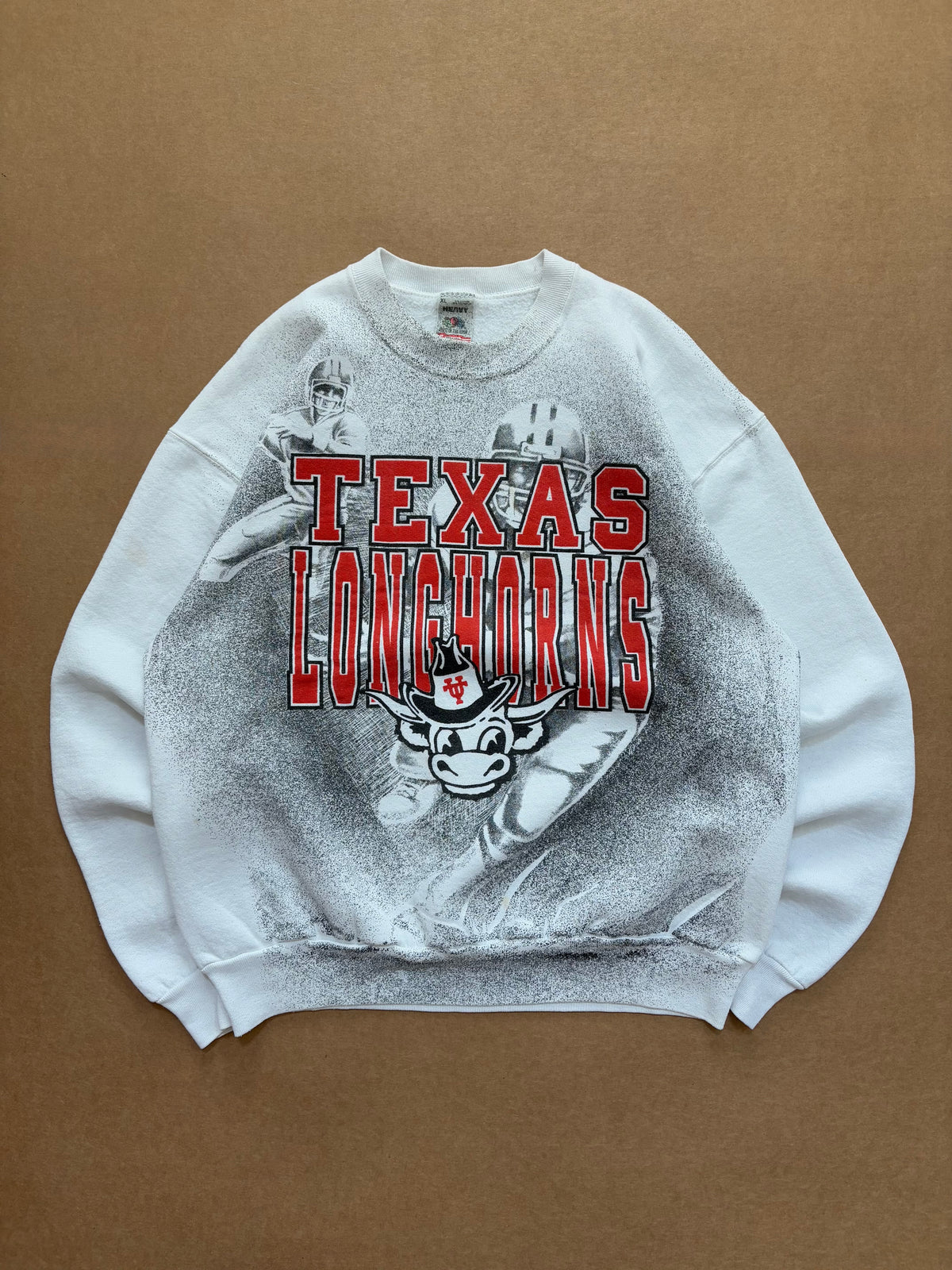 Vintage 90's Texas Longhorns AOP Football Sweatshirt XL