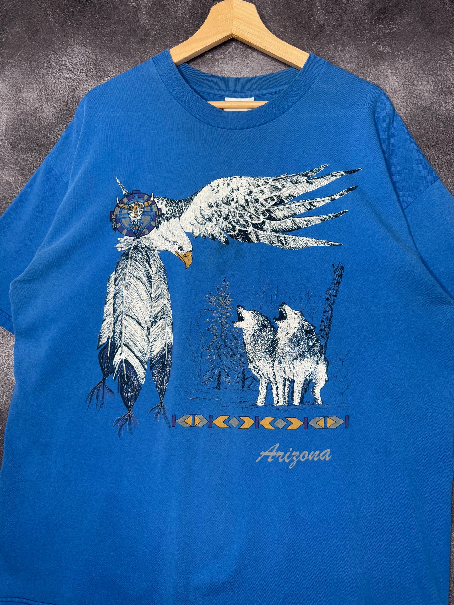 90s Arizona Nature Wolf Eagle Tee XL