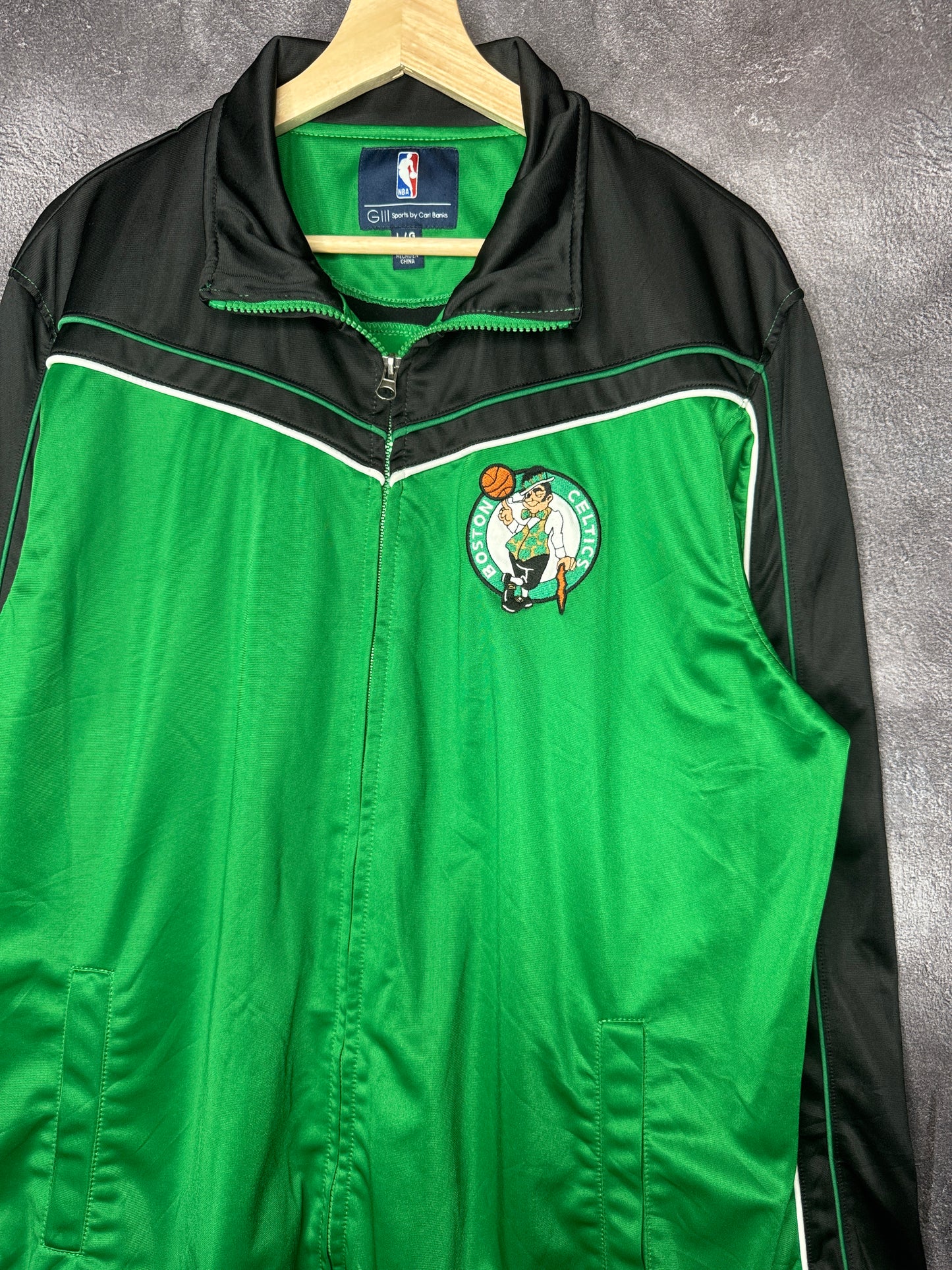 Y2K Boston Celtics GIII NBA Warm Up Jacket L