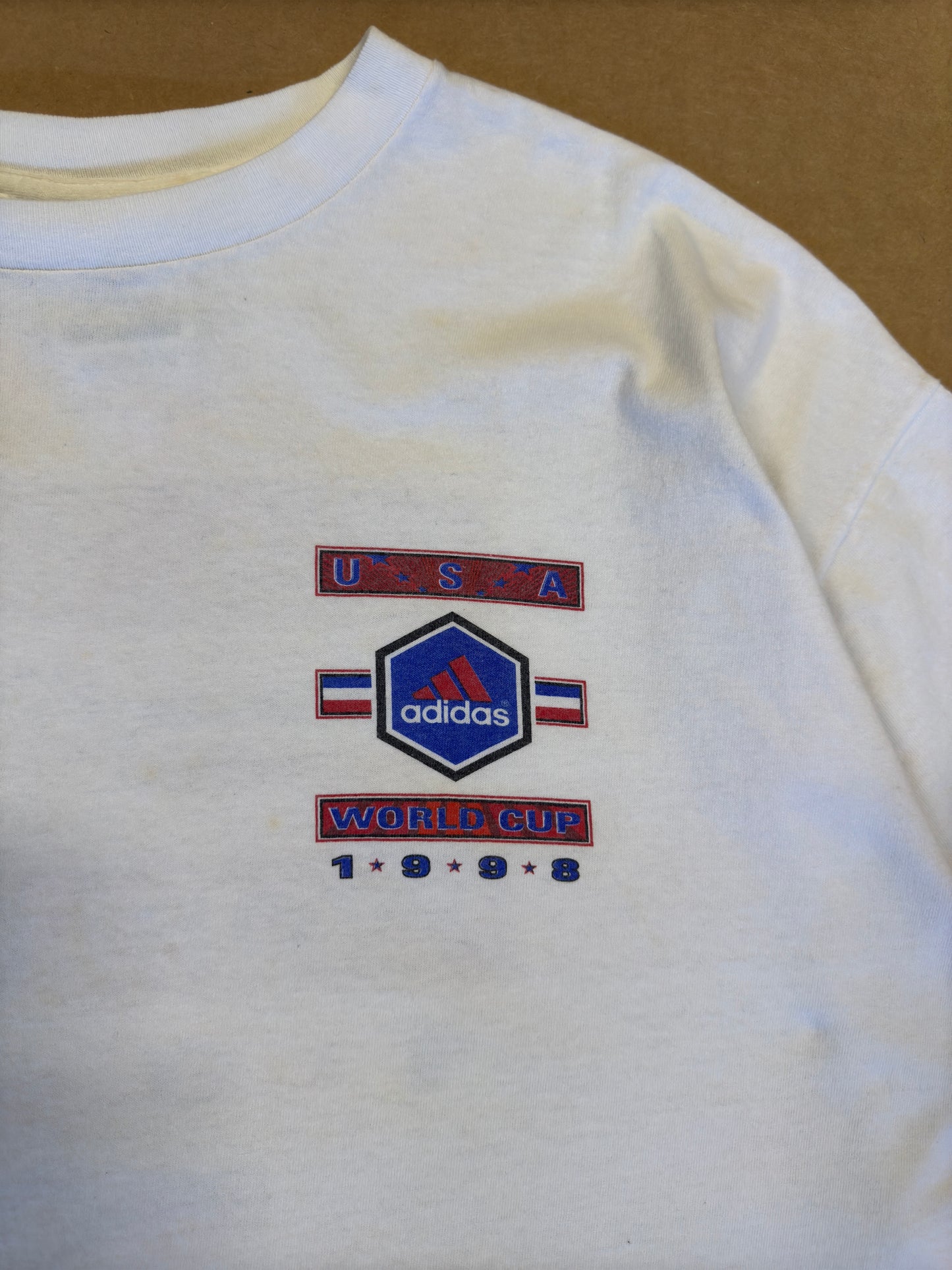 1998 France Adidas USA World Cup Tee 2XL