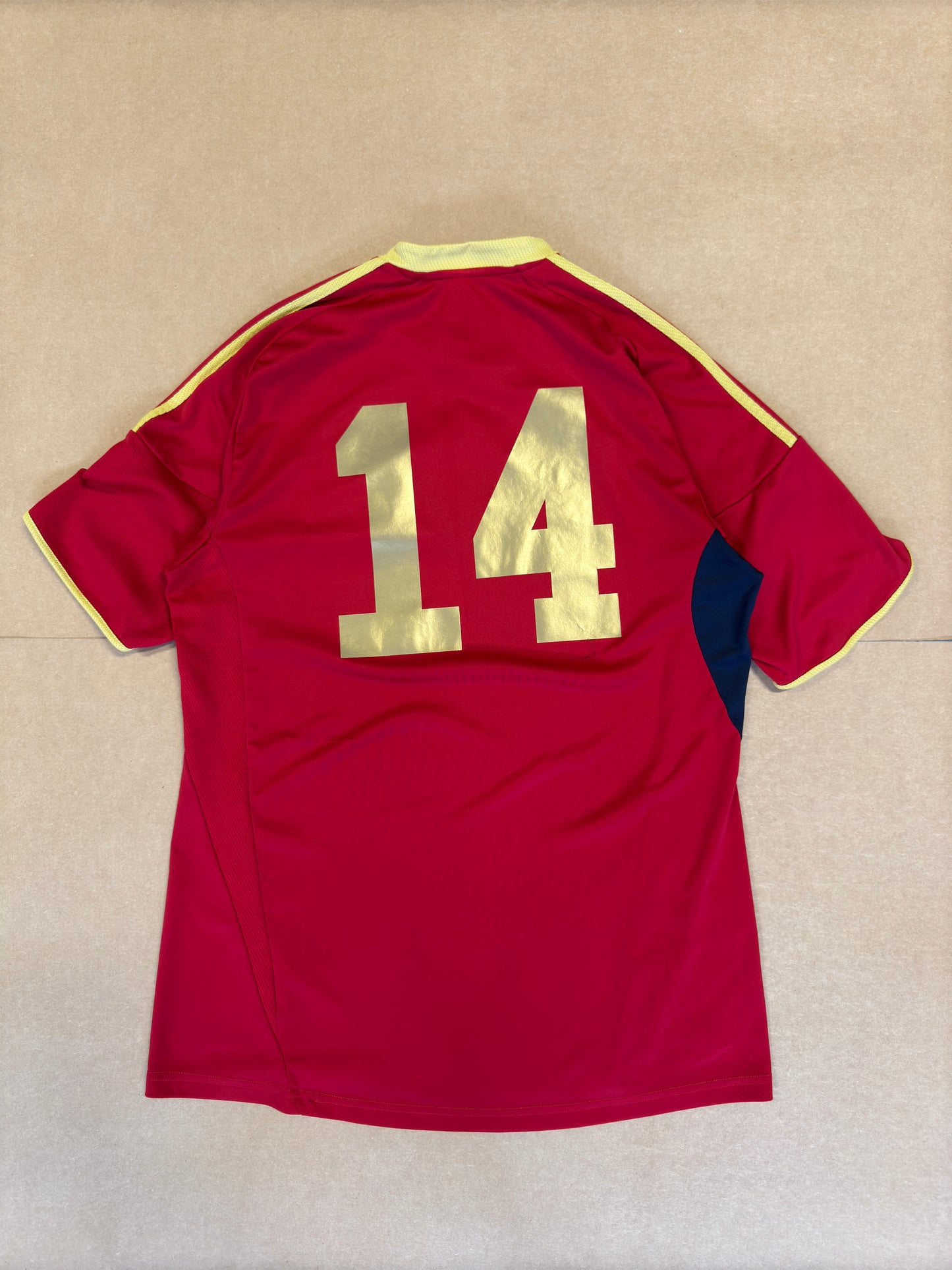 2010 Xabi Alonso Adidas Spain #14 Soccer Jersey L