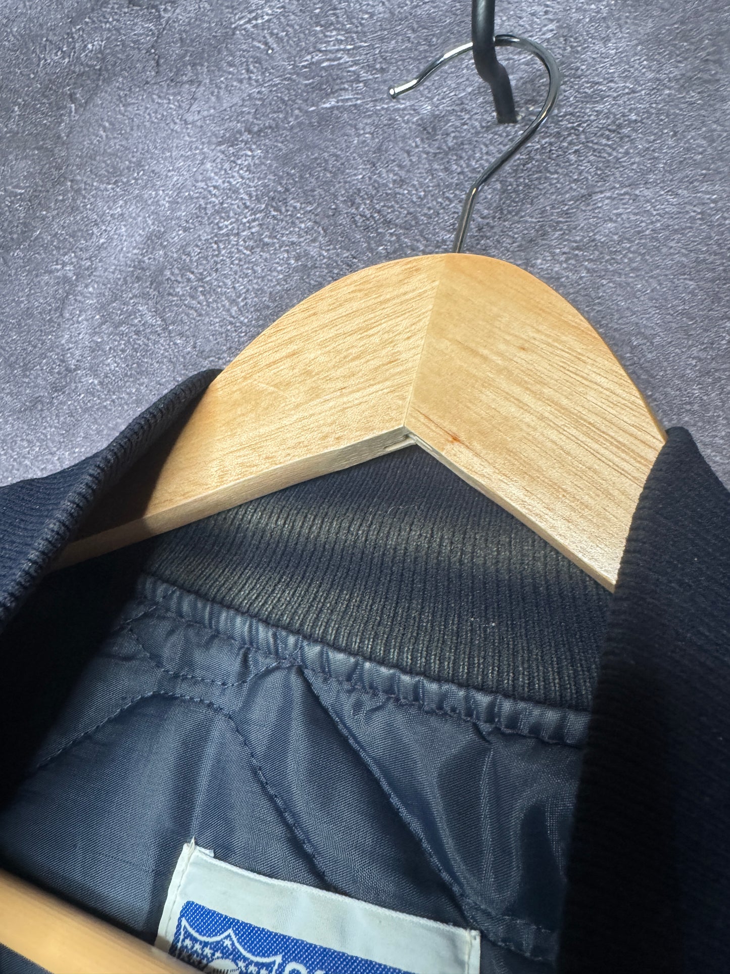 90s Chicago Bears Starter Satin Bomber Jacket L