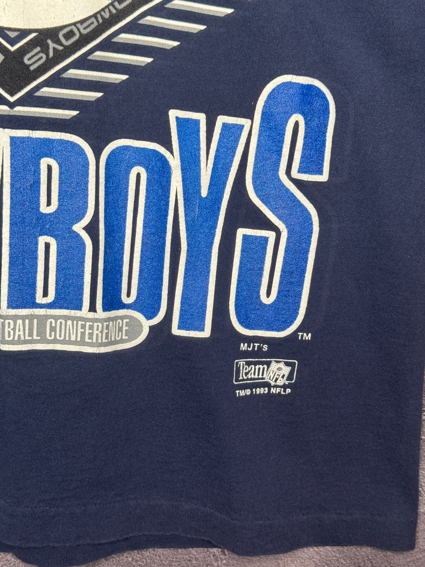 1993 Dallas Cowboys Team NFL Magic Johnson Tee L