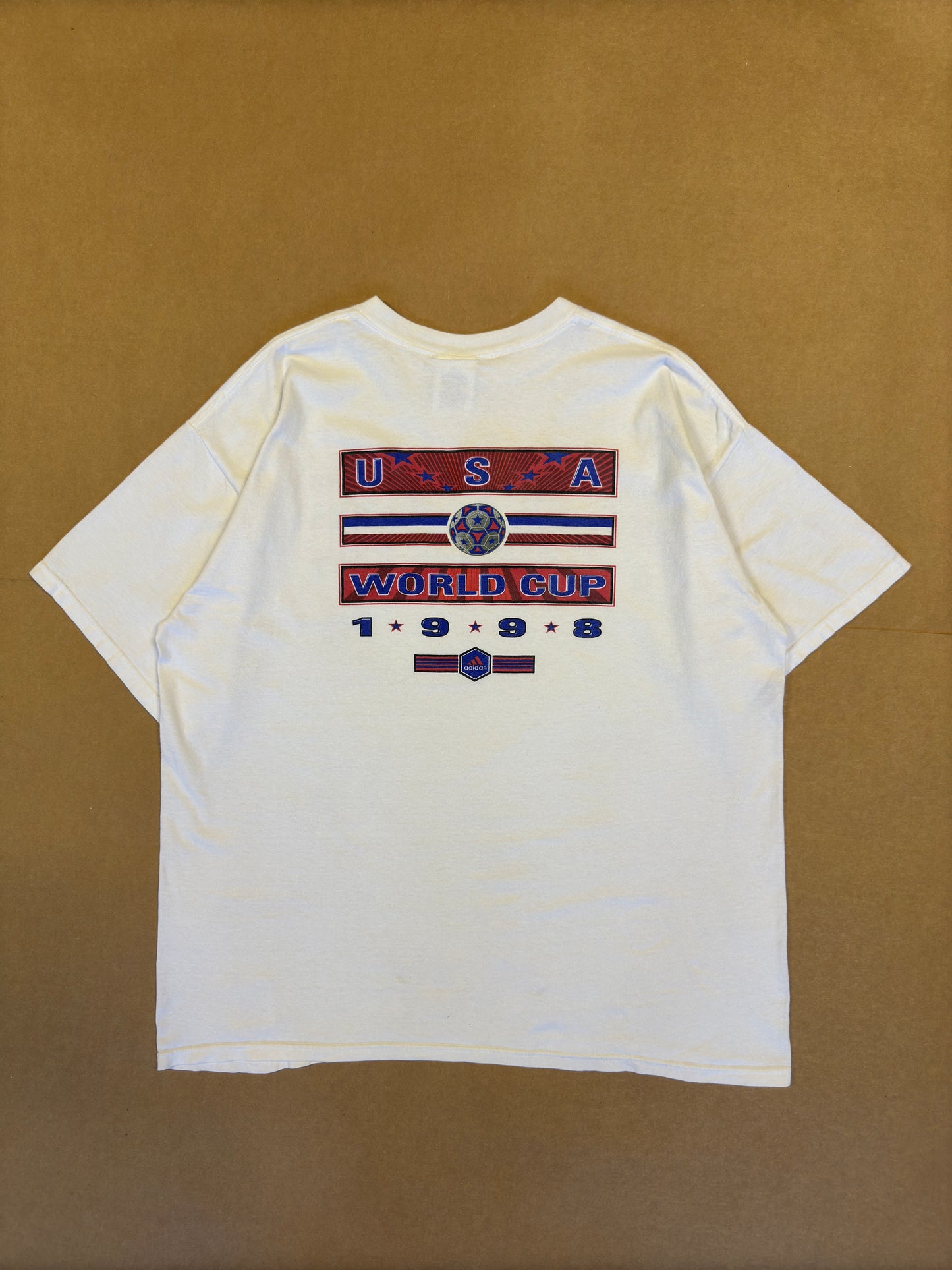 1998 France Adidas USA World Cup Tee 2XL