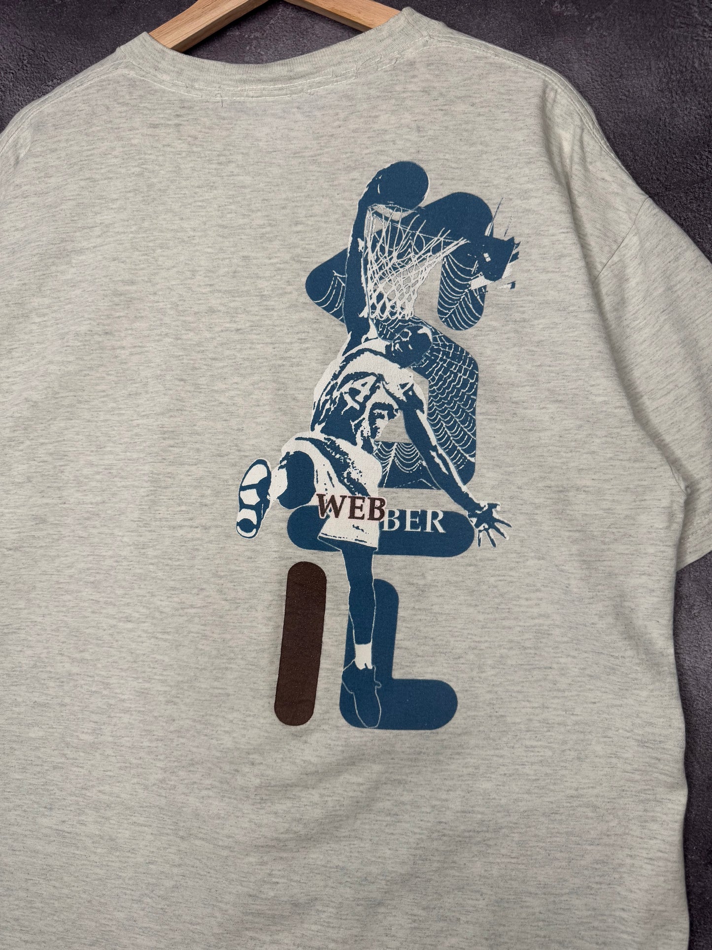 90s Fila Chris Webber Basketball Tee L