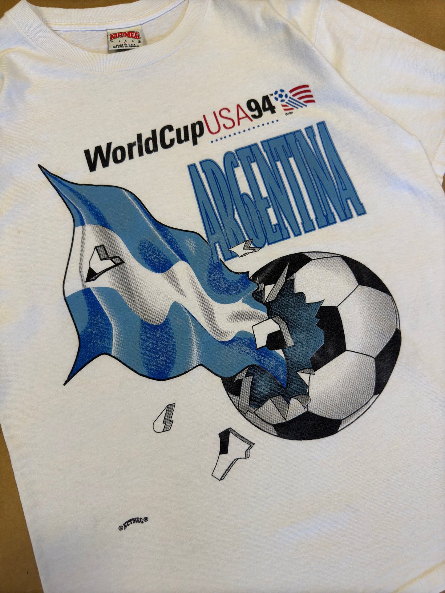 1994 USA World Cup Argentina Breakthrough Nutmeg Tee L