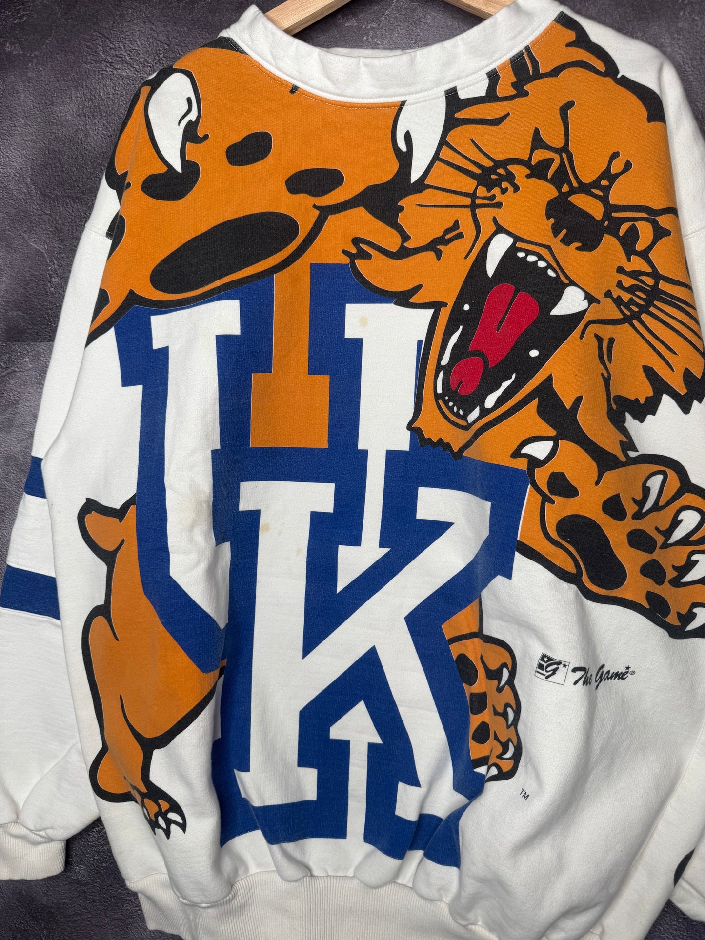 90s University of Kentucky Wildcats AOP The Game Sweatshirt XL