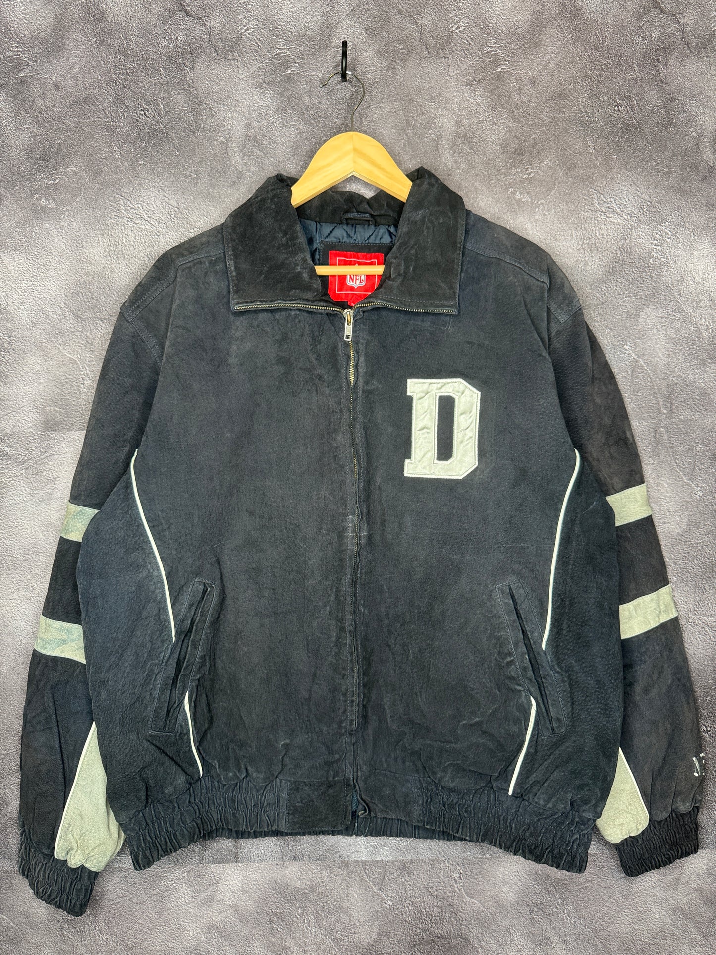 Y2K Dallas Cowboys NFL "D" Suede Heavy Jacket XL