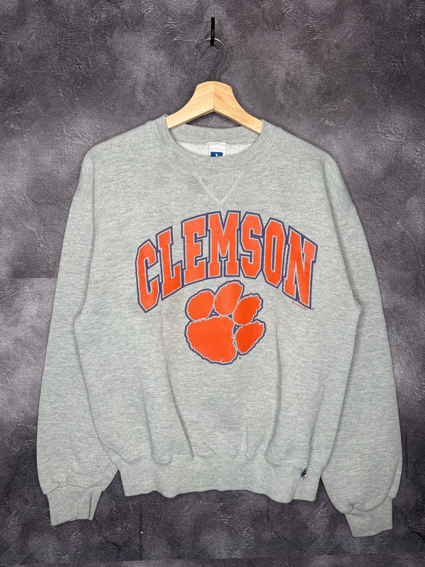 90s Clemson University Tigers Russell Athletic Sweatshirt M