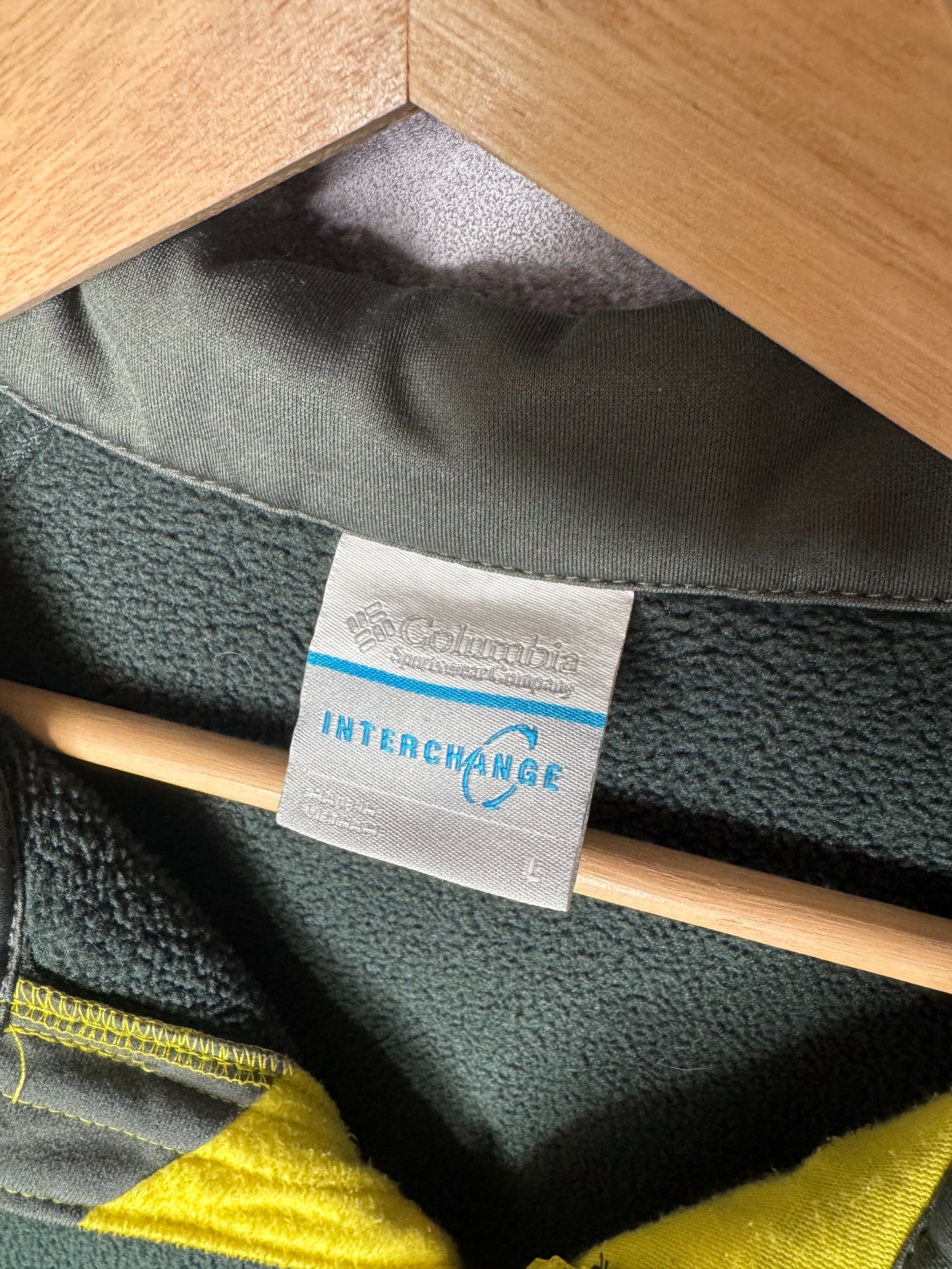 Green Columbia Outddor Interchange Zip Up Fleece Jacket L