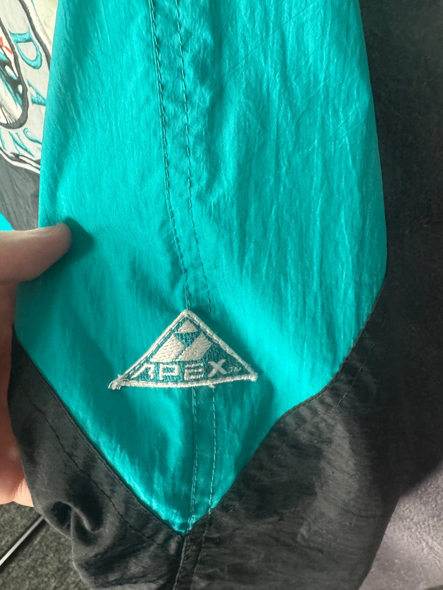 90s Flordia Marlins Apex One Baseball Striped Windbreaker Jacket XL