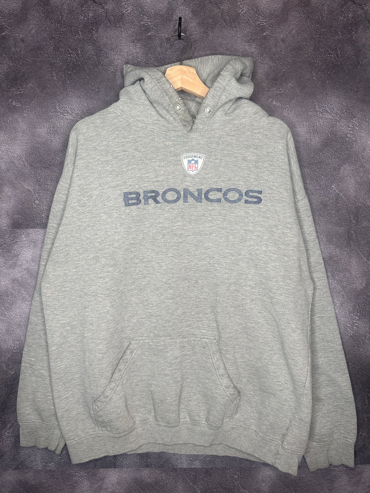 Y2K Denver Broncos NFL Equipment Hoodie XL