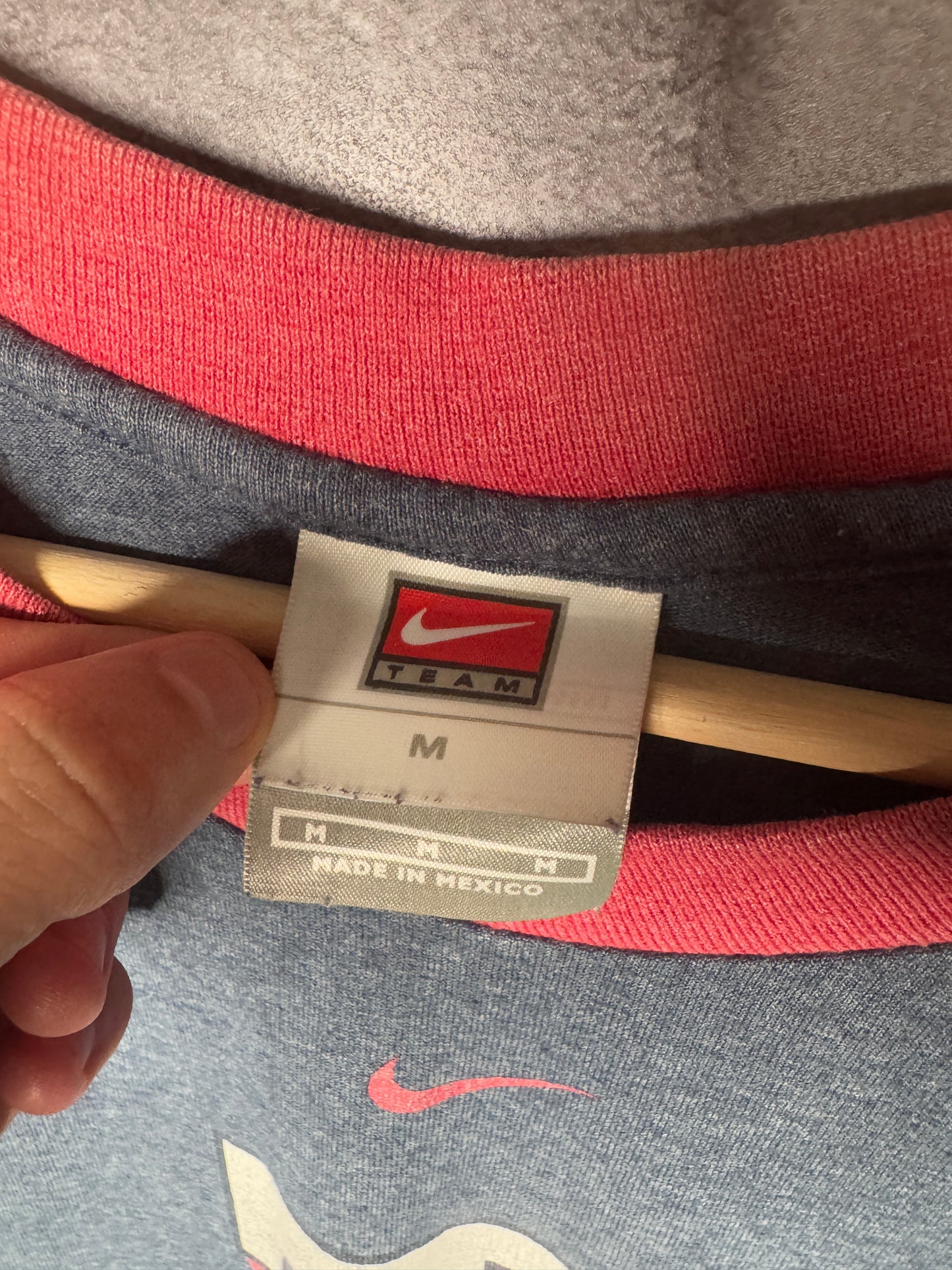 Y2K Texas Rangers MLB Nike Centerswoosh Two Tone Tee L