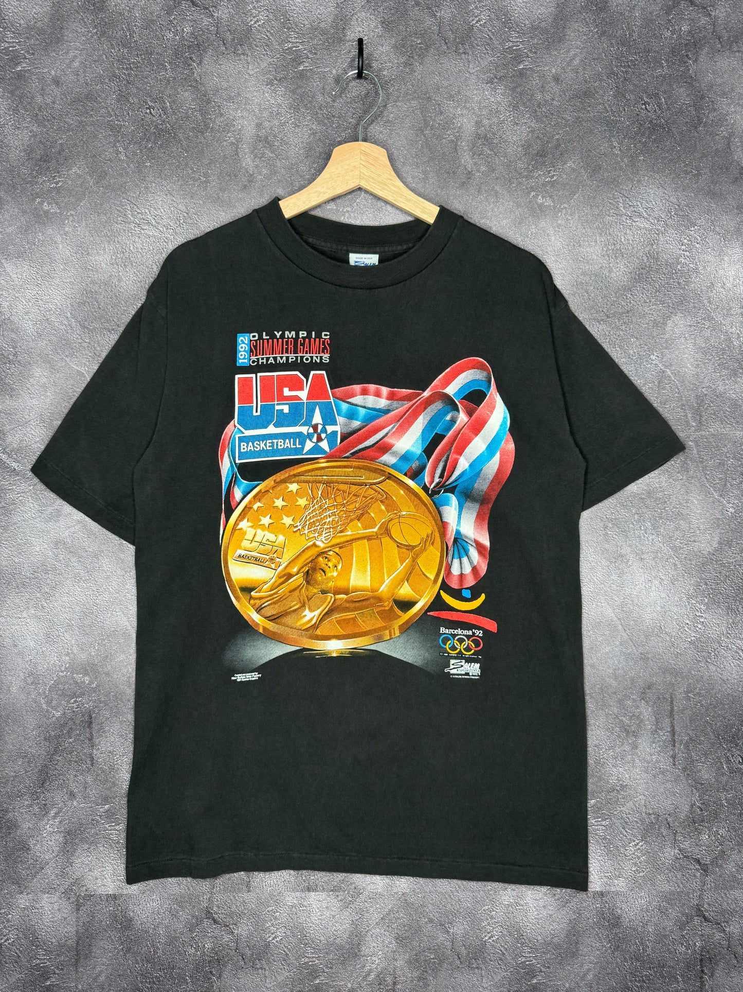 1992 USA Basketball Barcelona Olympics Gold Medal Tee L