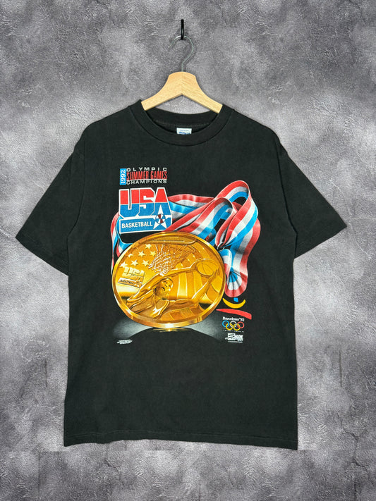 1992 USA Basketball Barcelona Olympics Gold Medal Tee L