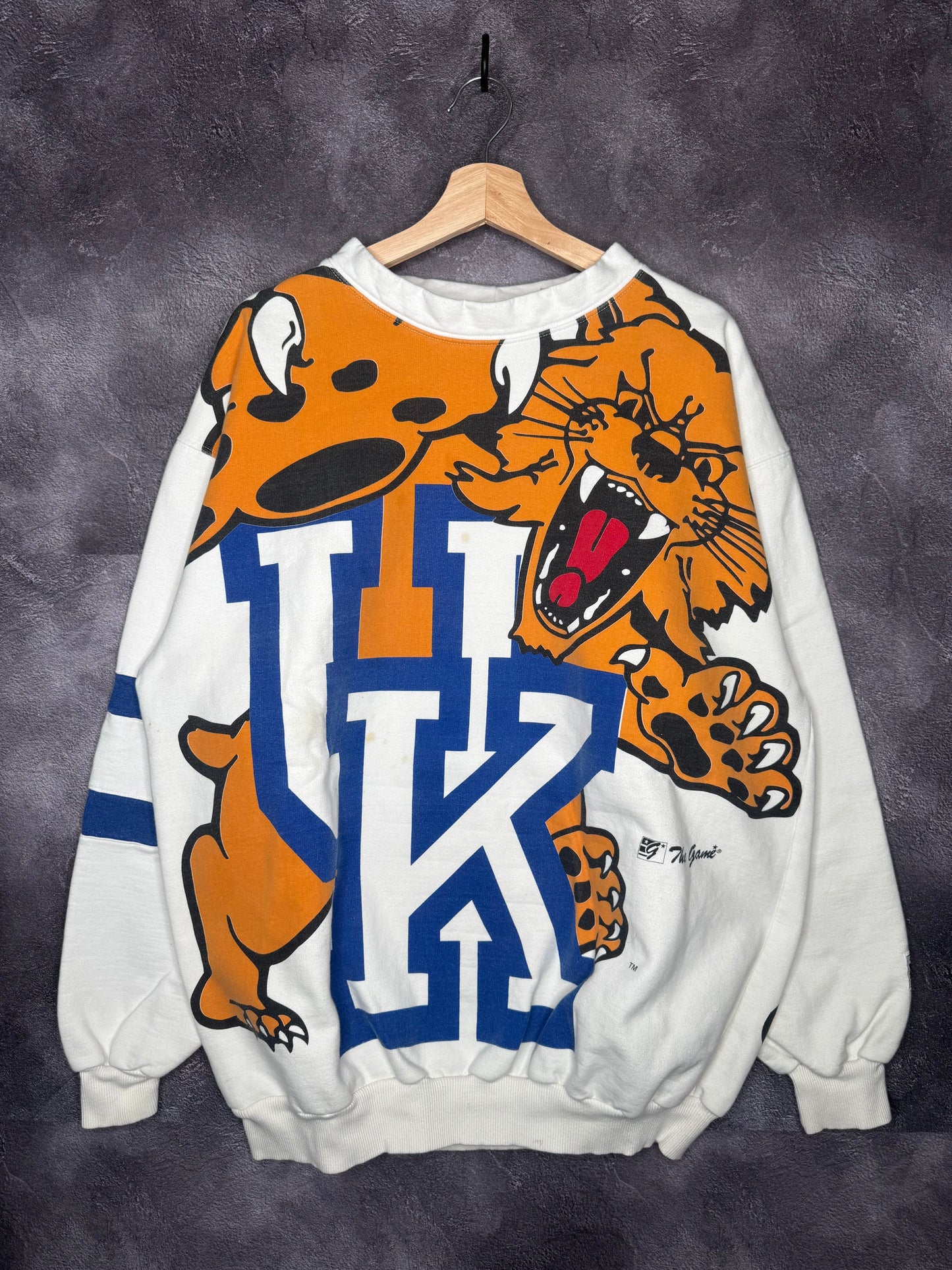 90s University of Kentucky Wildcats AOP The Game Sweatshirt XL
