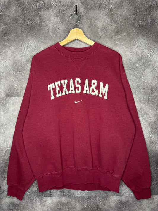 90's Texas A&M Nike Centerswoosh Sweatshirt Size M