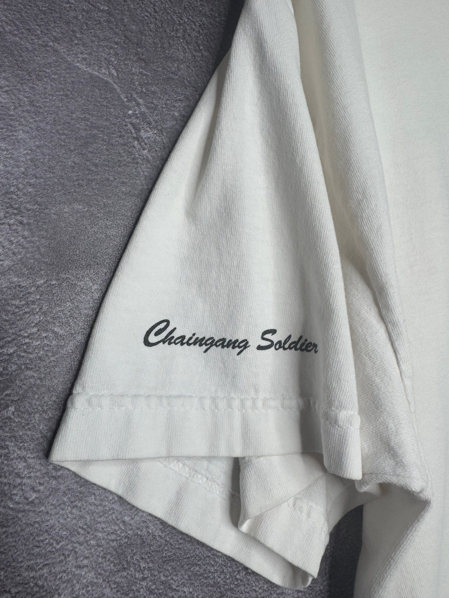 2005 John Cena WWE Never Back down Never Quit Chaingang Soldier Tee XL