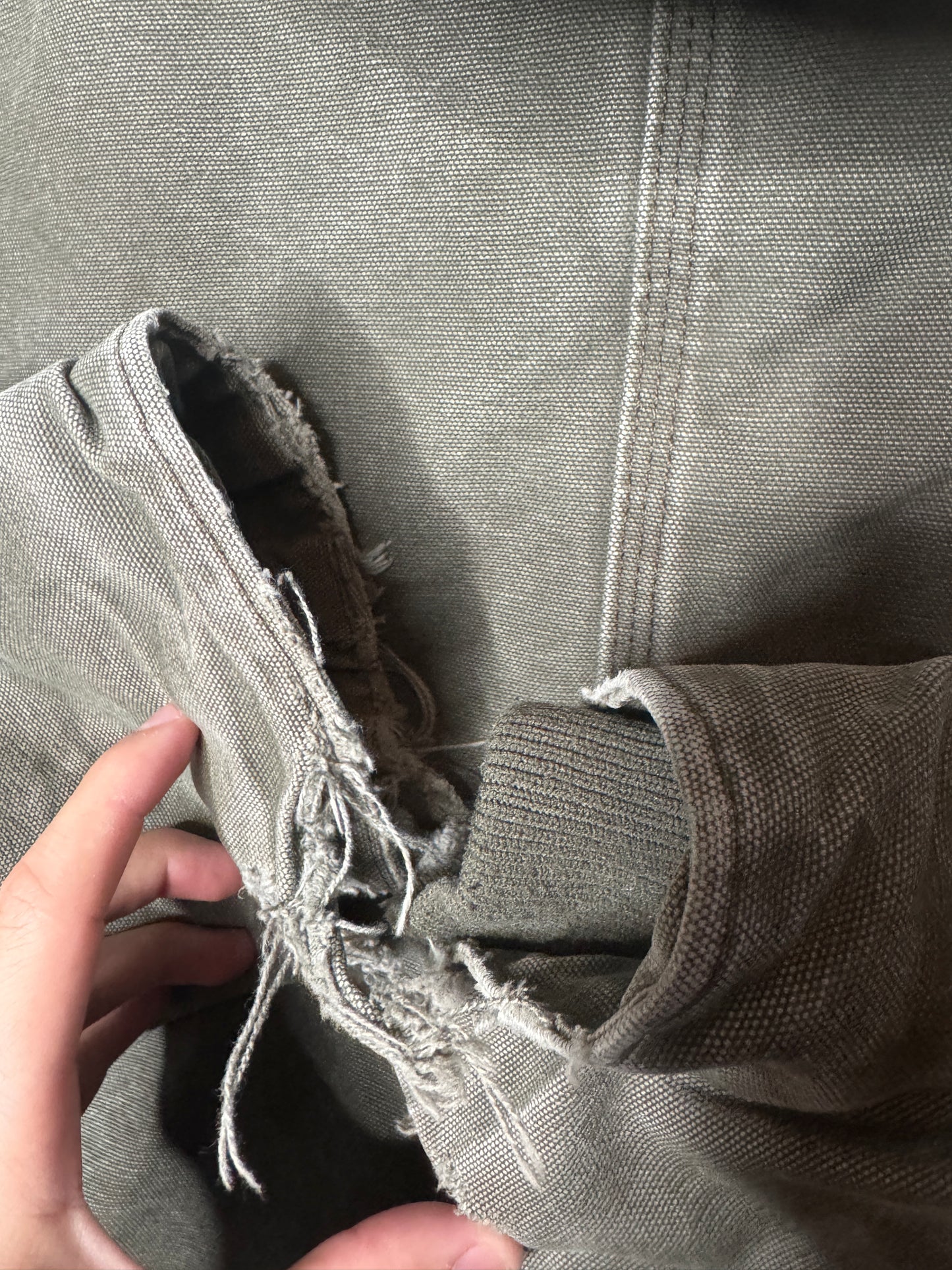 90s Sherpa Lined Hooded Carhartt Workwear Jacket L