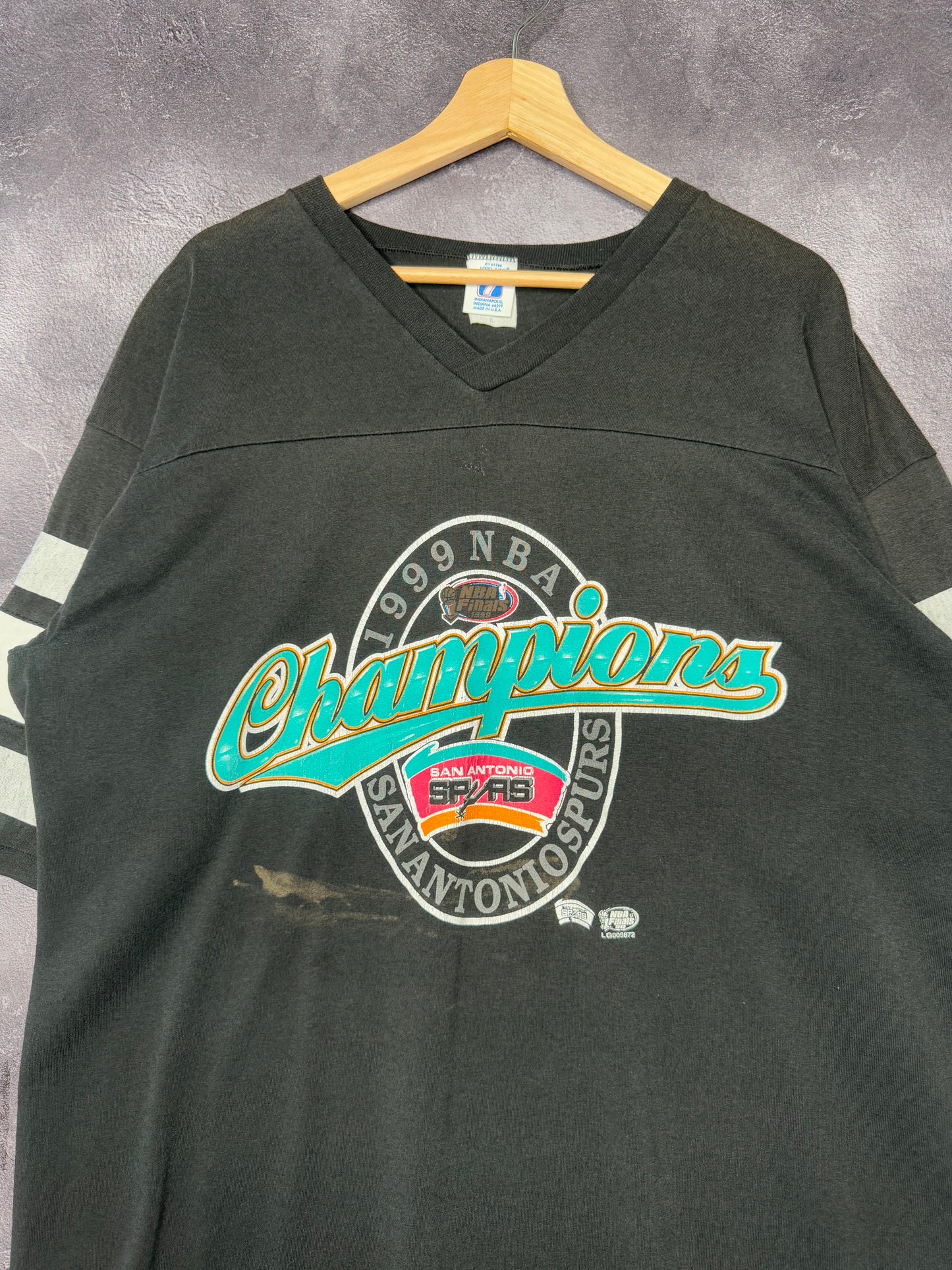 1999 San Antonio Spurs NBA Champions 1/2 Sleeve Tee XL