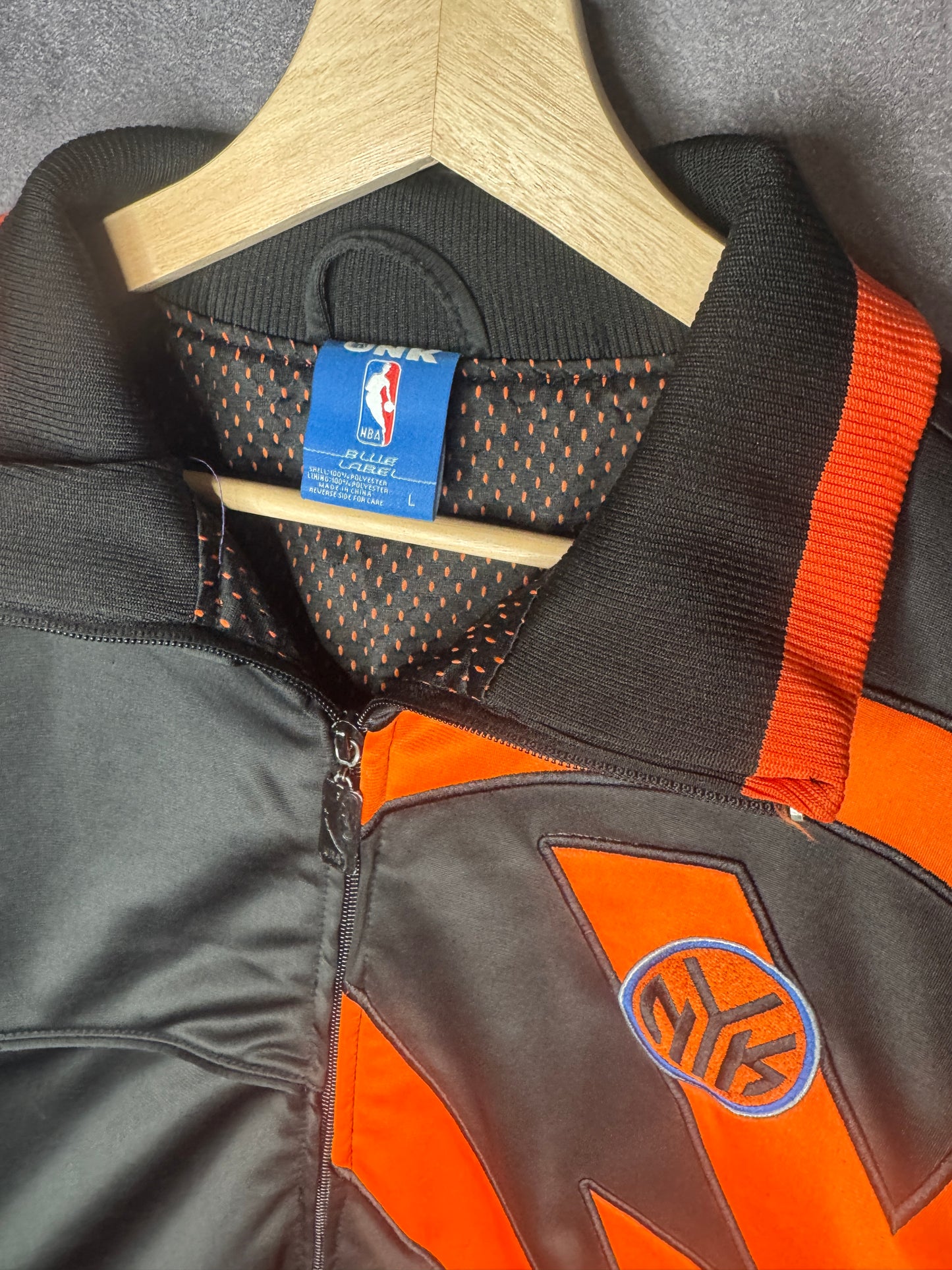 Y2K New York Knicks NBA Big Logo Zip Up Jacket L