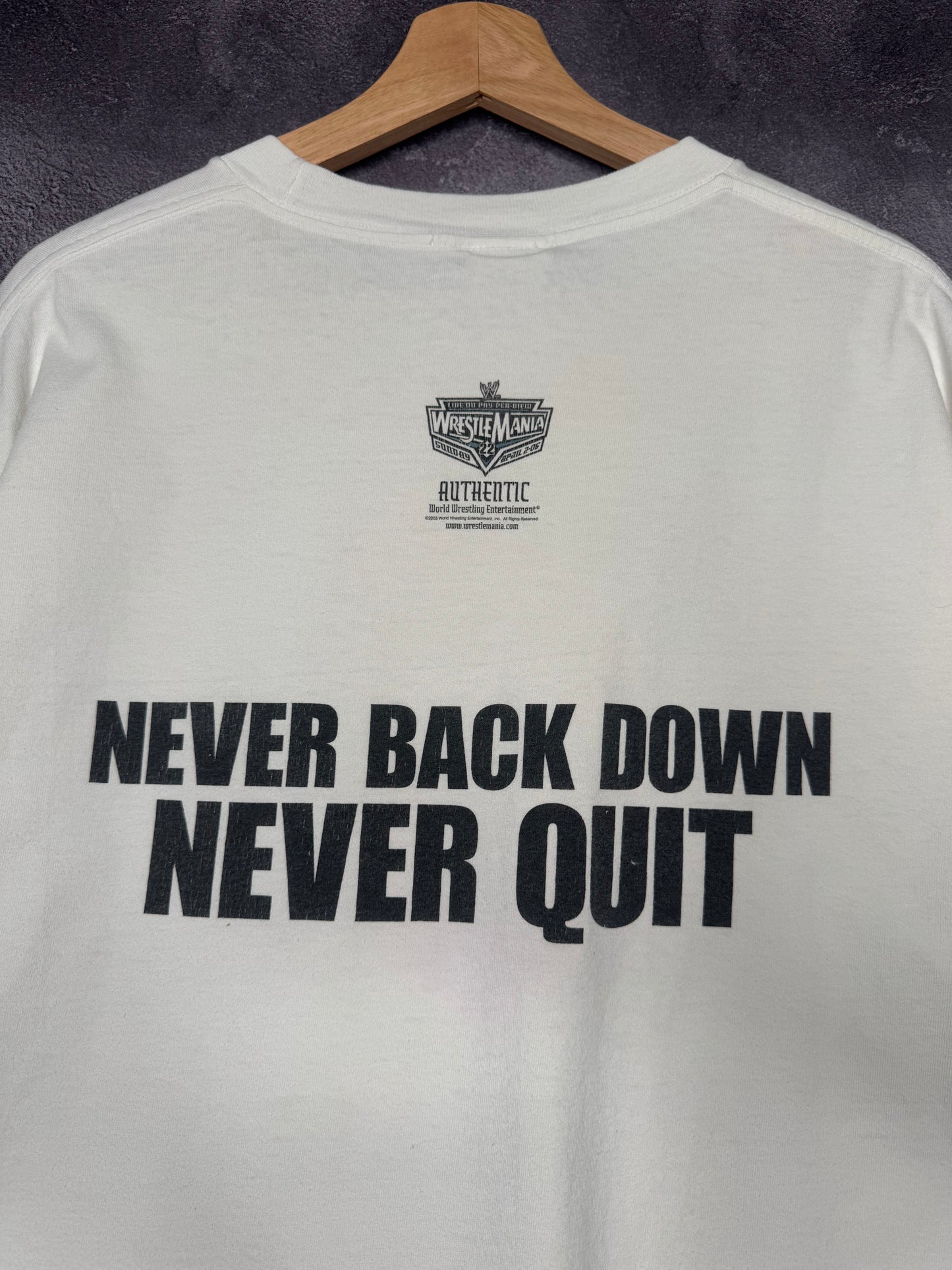 2005 John Cena WWE Never Back down Never Quit Chaingang Soldier Tee XL