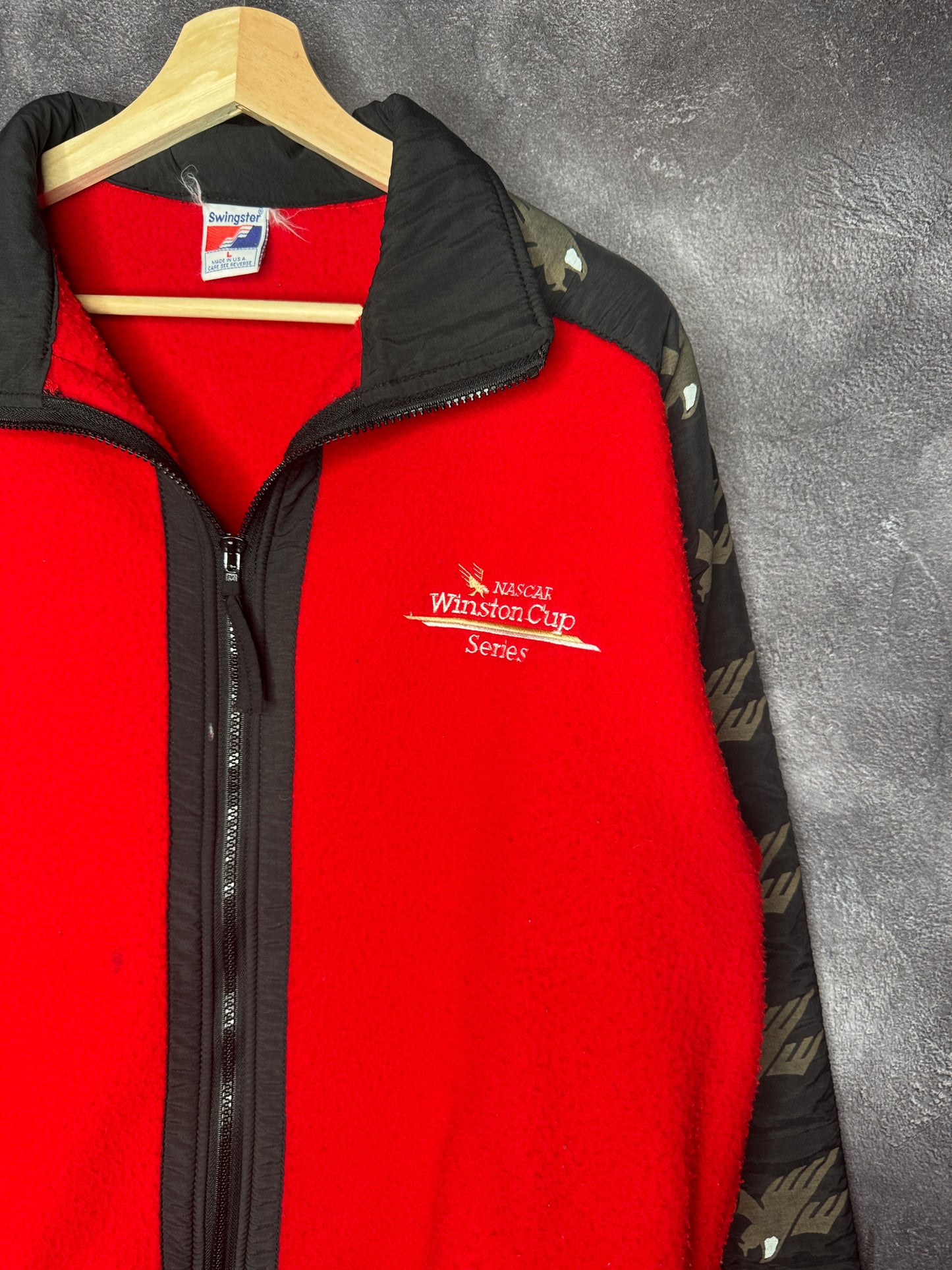90s NASCAR Winston Cup Series Swingster Fleece Zip Up Jacket L