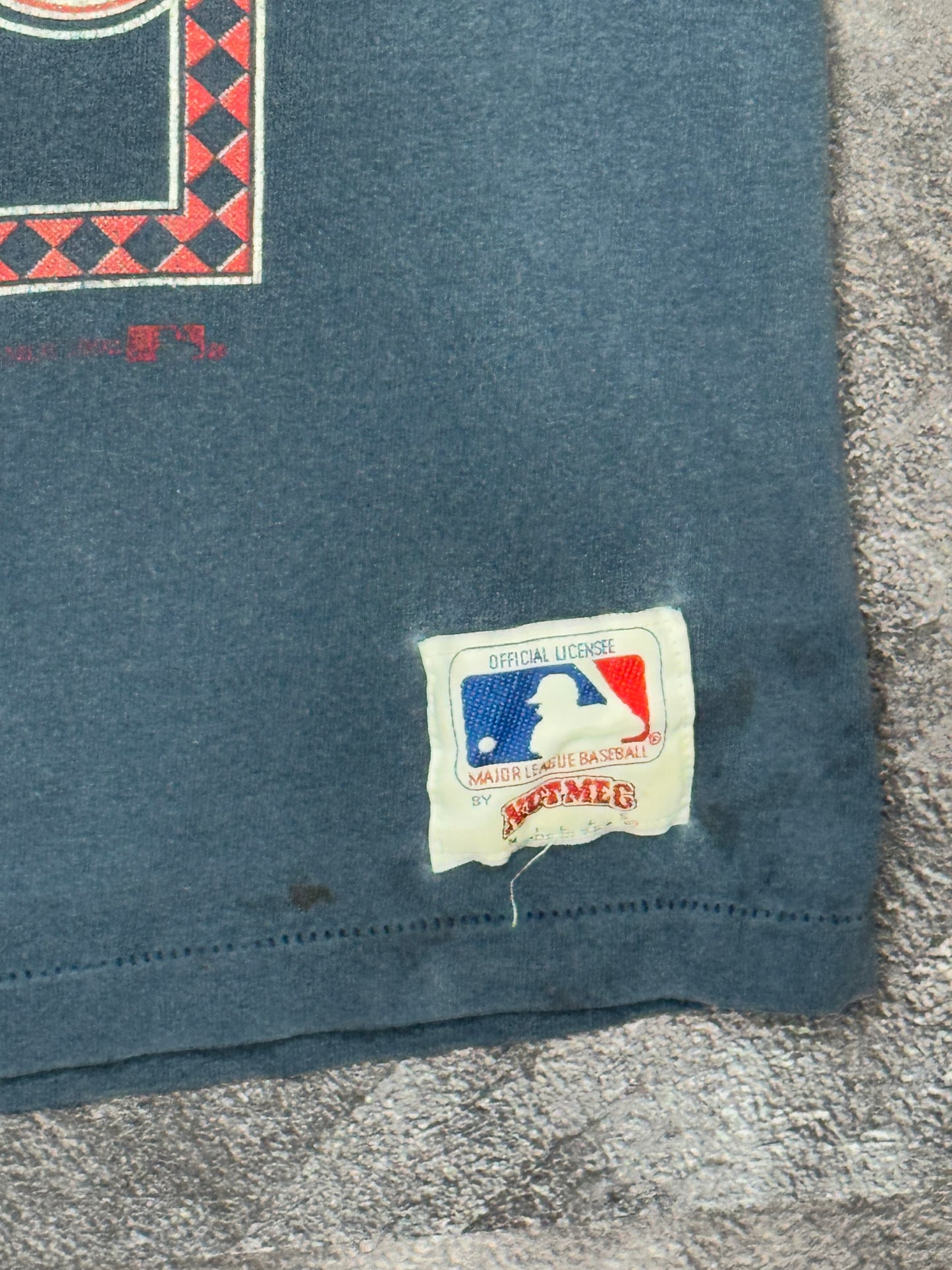 1992 Steve Avery Atlanta Braves Nutmeg Stats Tee L