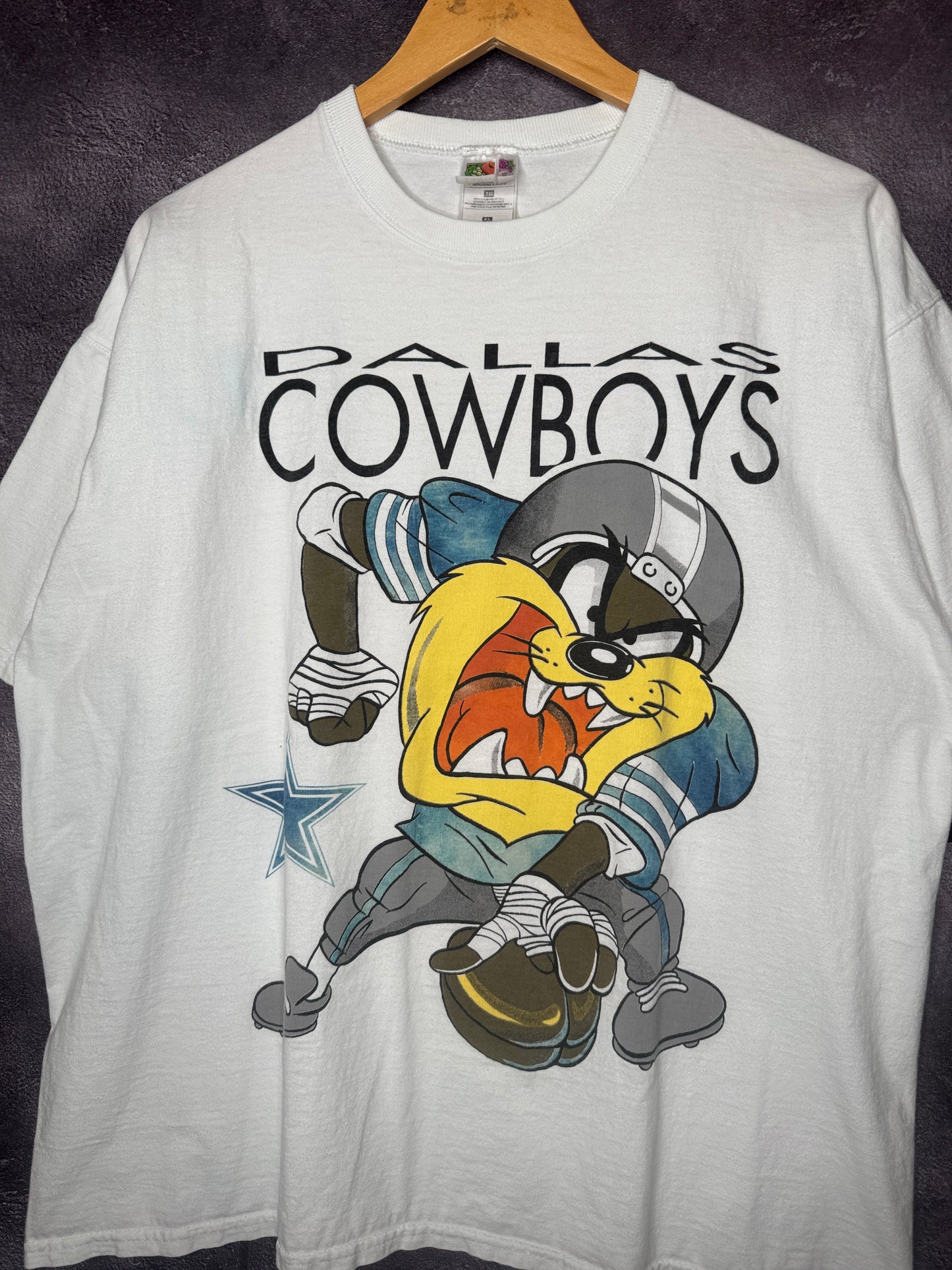 90s Dallas Cowboys NFL Taz Looney Tunes Tee XL