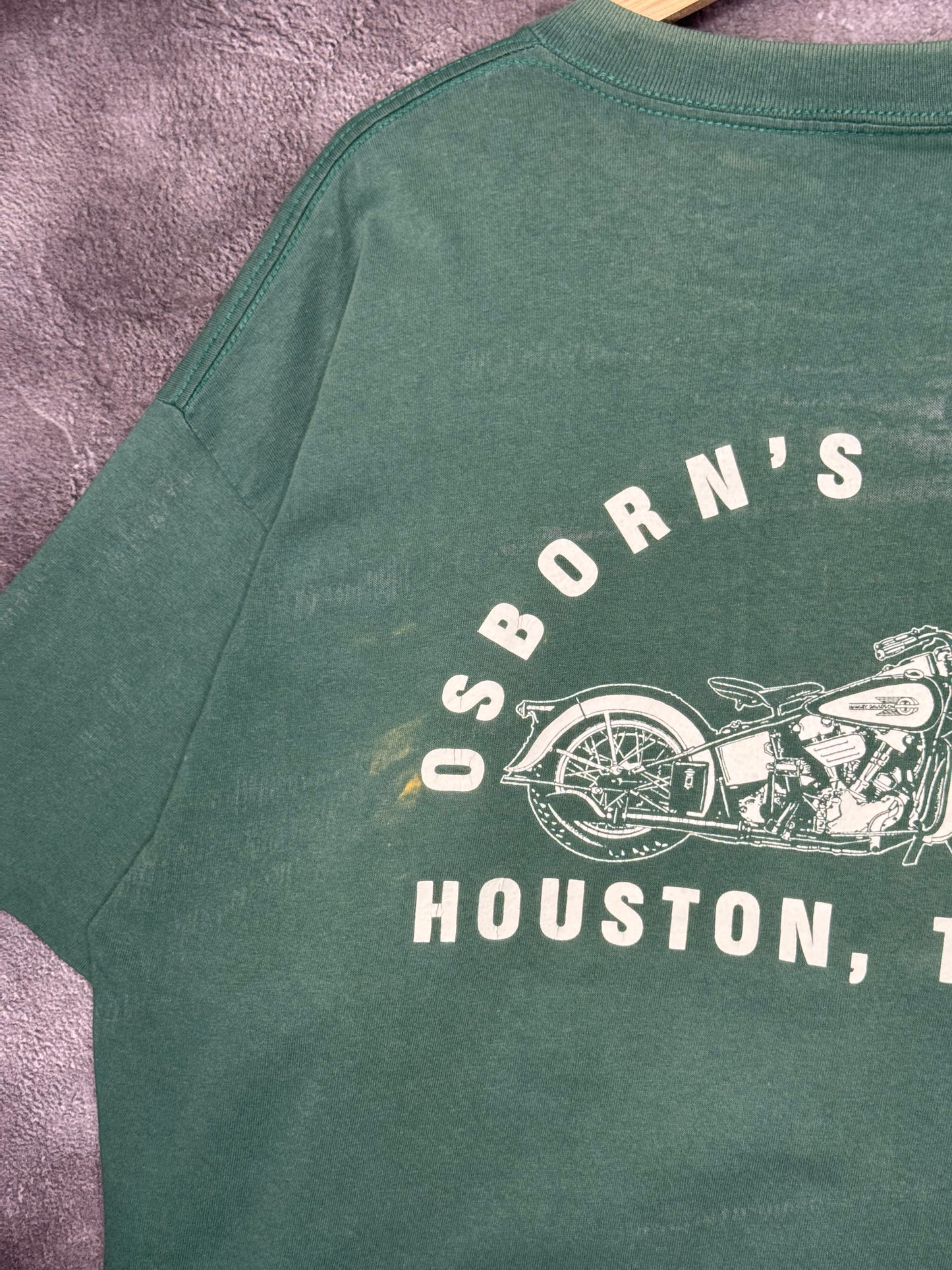 90’s American Biker Houston,Tx Eagle Motorcycle AOP Tee XL