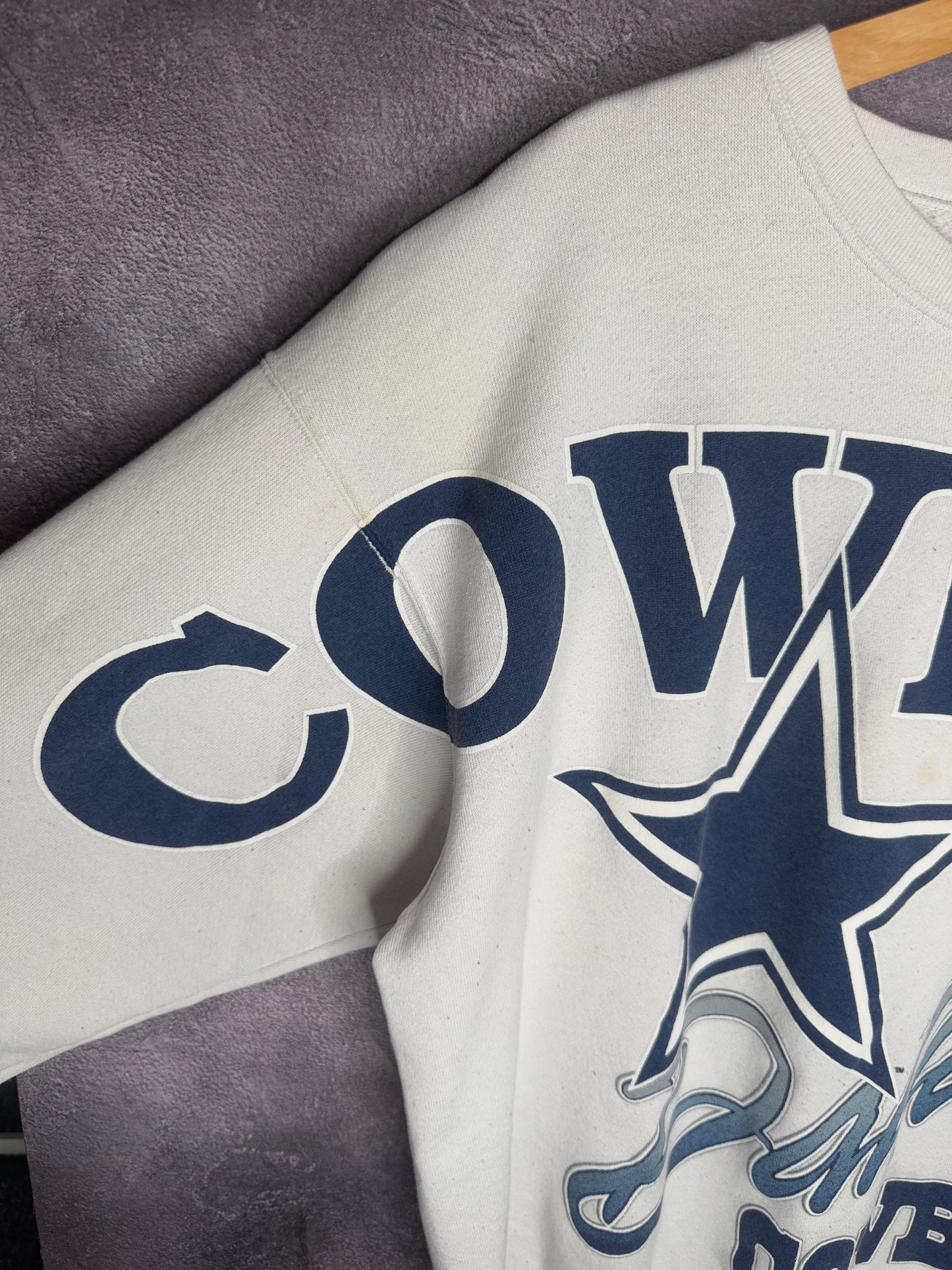 90s Dallas Cowboys Crossprint Spellout Sweatshirt XL