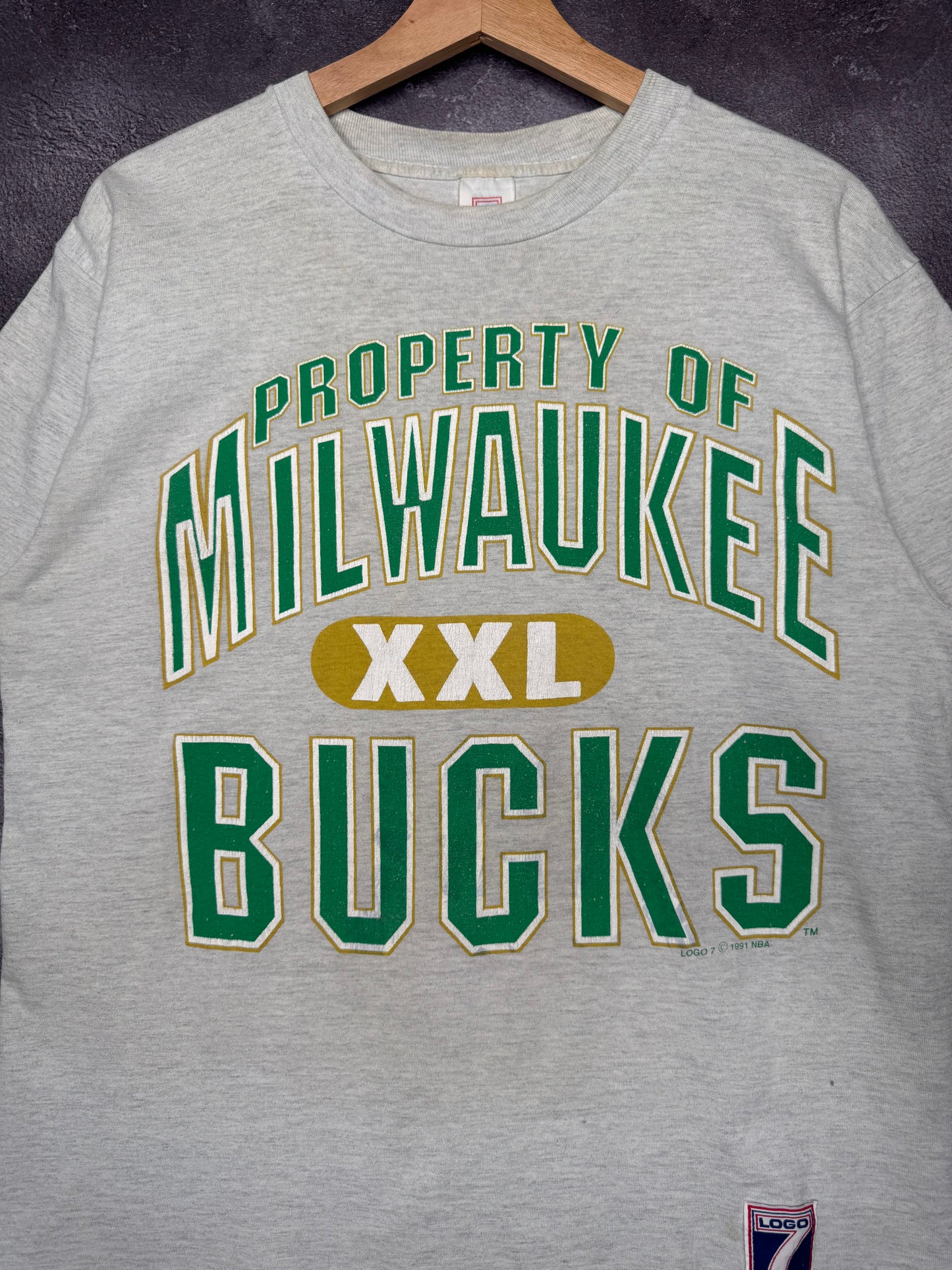 1991 Milwaukee Bucks Logo 7 Tee M